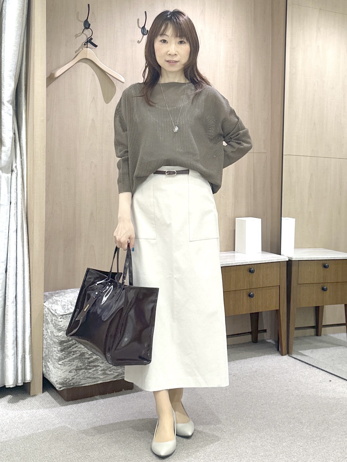 Miwaさんの「UNTITLED｜シアーメッシュニット」を使ったコーディネート