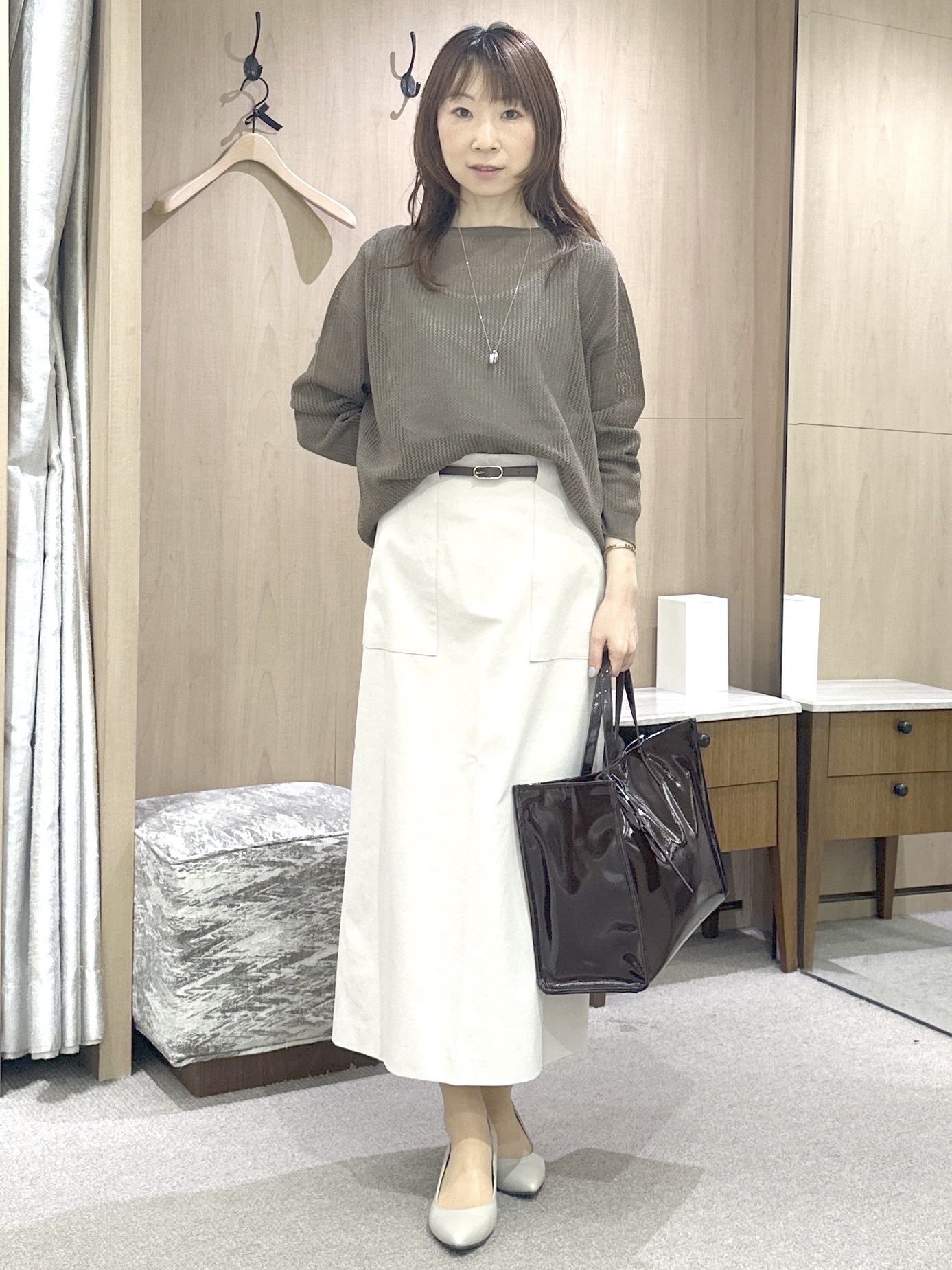 Miwaさんの「UNTITLED｜シアーメッシュニット」を使ったコーディネート
