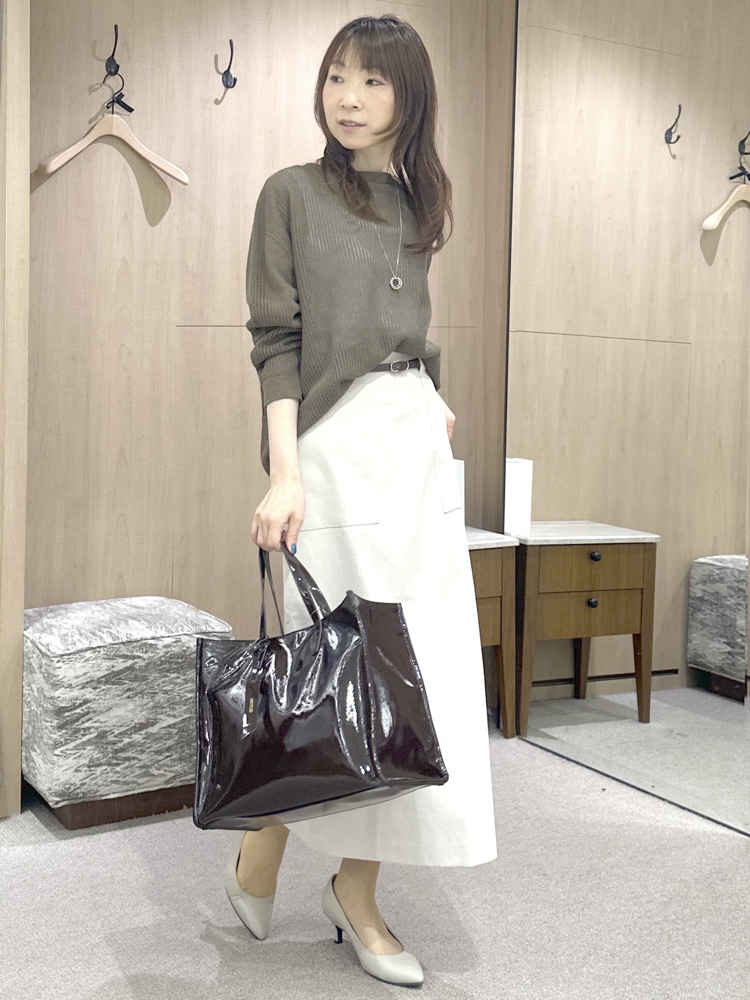 Miwaさんの「UNTITLED｜シアーメッシュニット」を使ったコーディネート