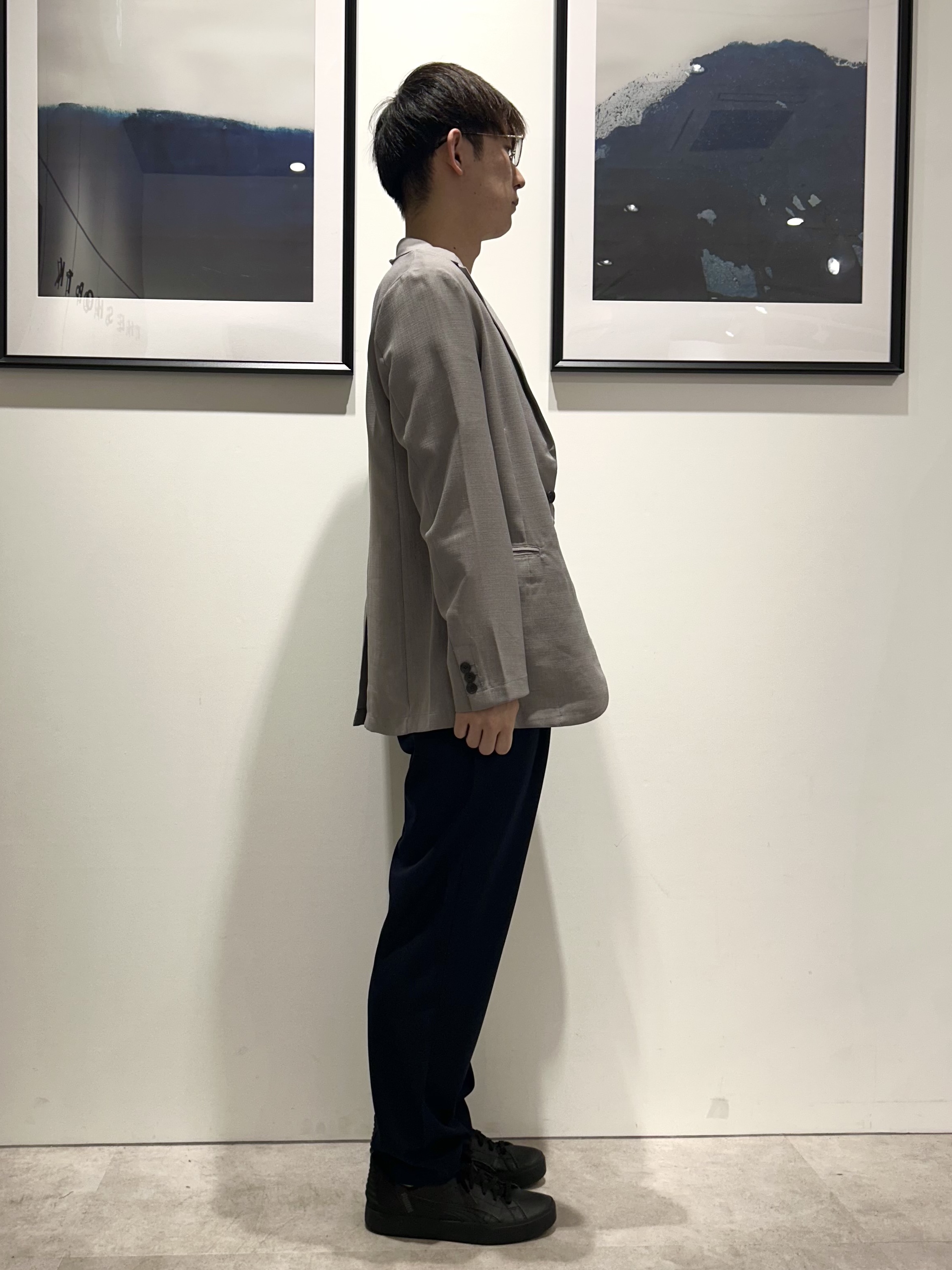 。さんの「THE SHOP TK｜【LINO FINE】リネンライク テーラードジャケット 吸水速乾/イージーケア/UVカット/洗濯機」を使ったコーディネート