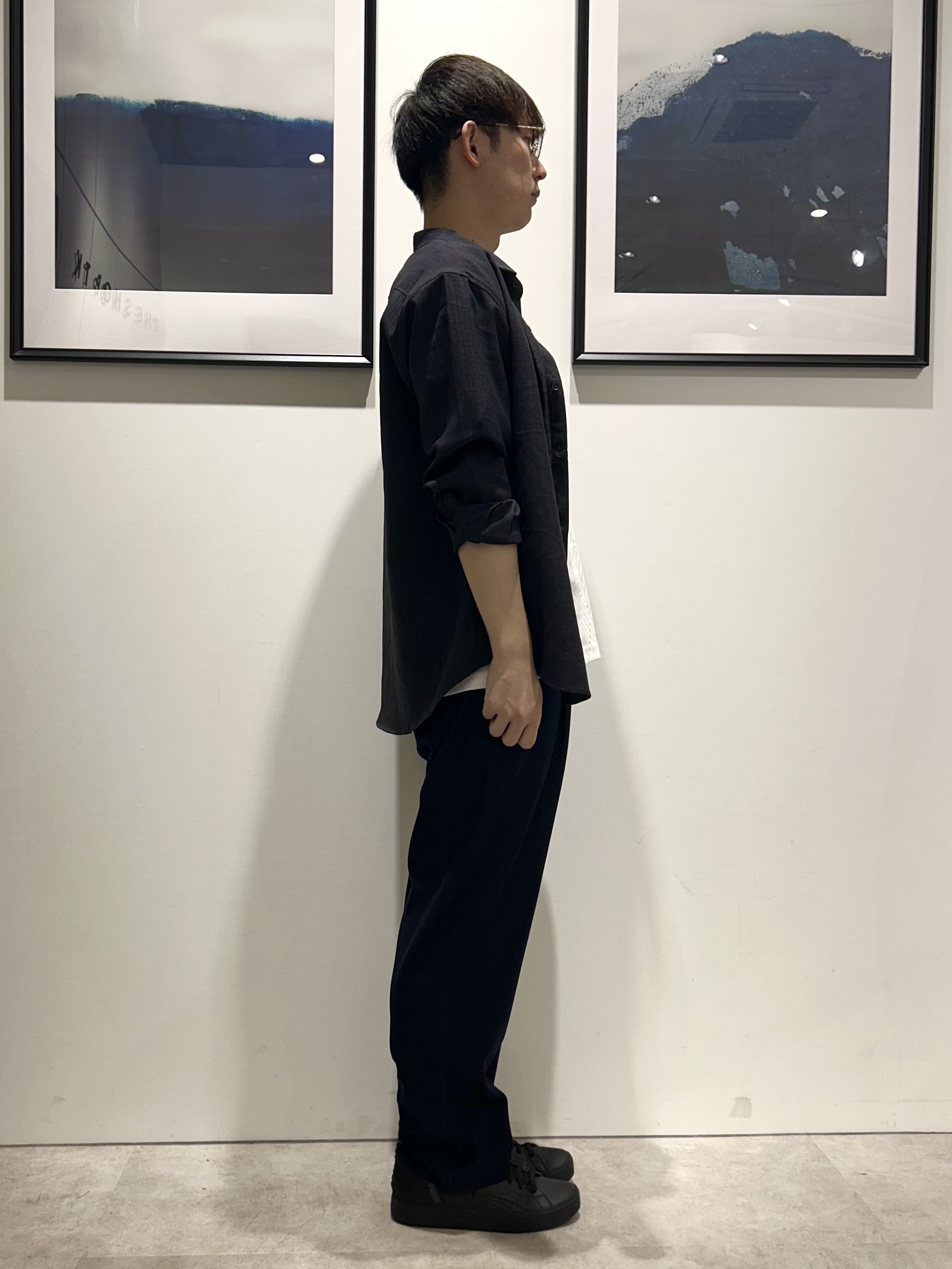 。さんの「THE SHOP TK｜【LINO FINE】リネンライク 長袖シャツ UVカット/イージーケア/吸水速乾/洗濯機OK」を使ったコーディネート