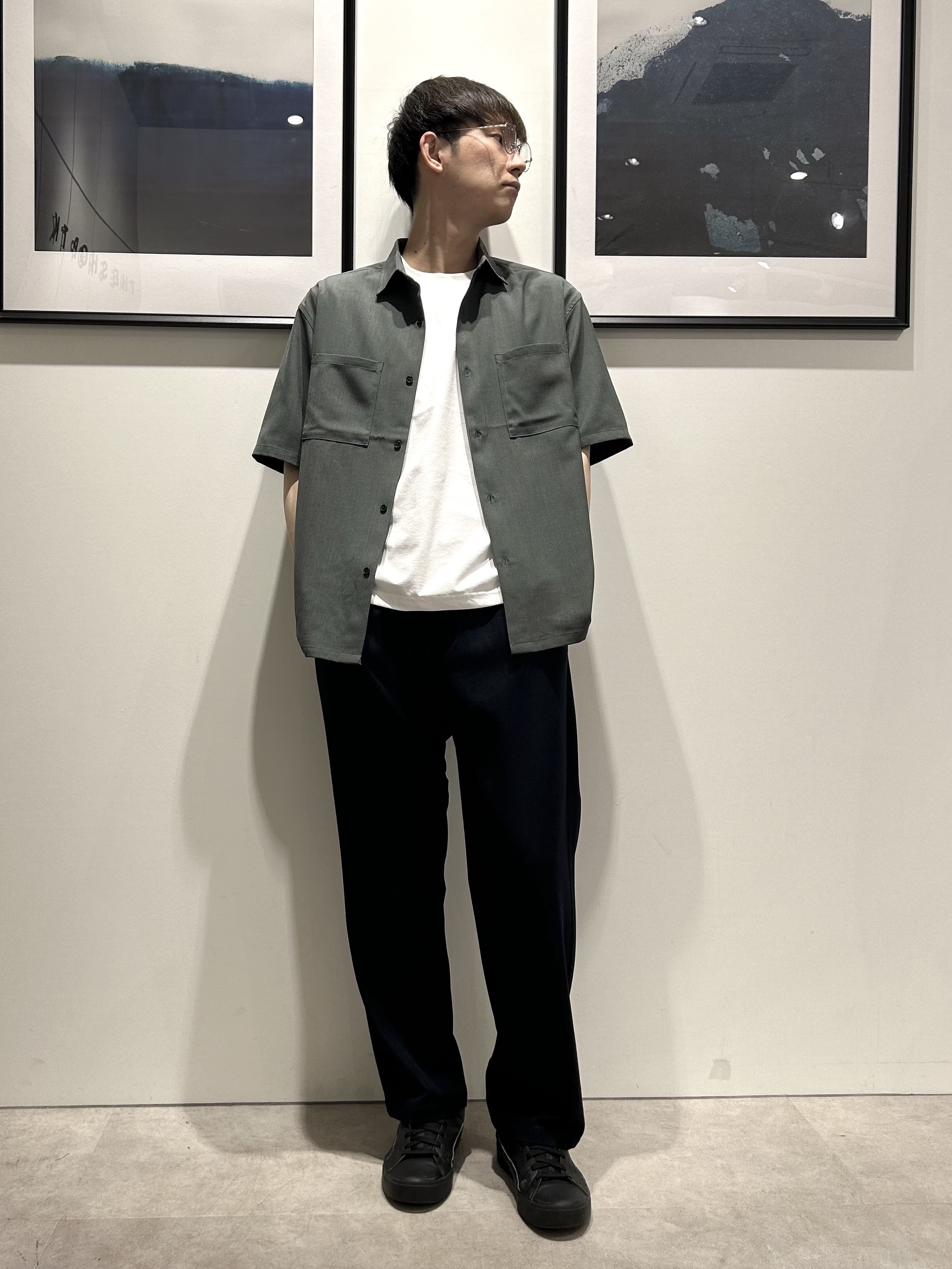 。さんの「THE SHOP TK｜LITE TEX ダブルフラップ半袖シャツ 接触冷感/吸水速乾/UVカット/アンチピリング/イージー」を使ったコーディネート