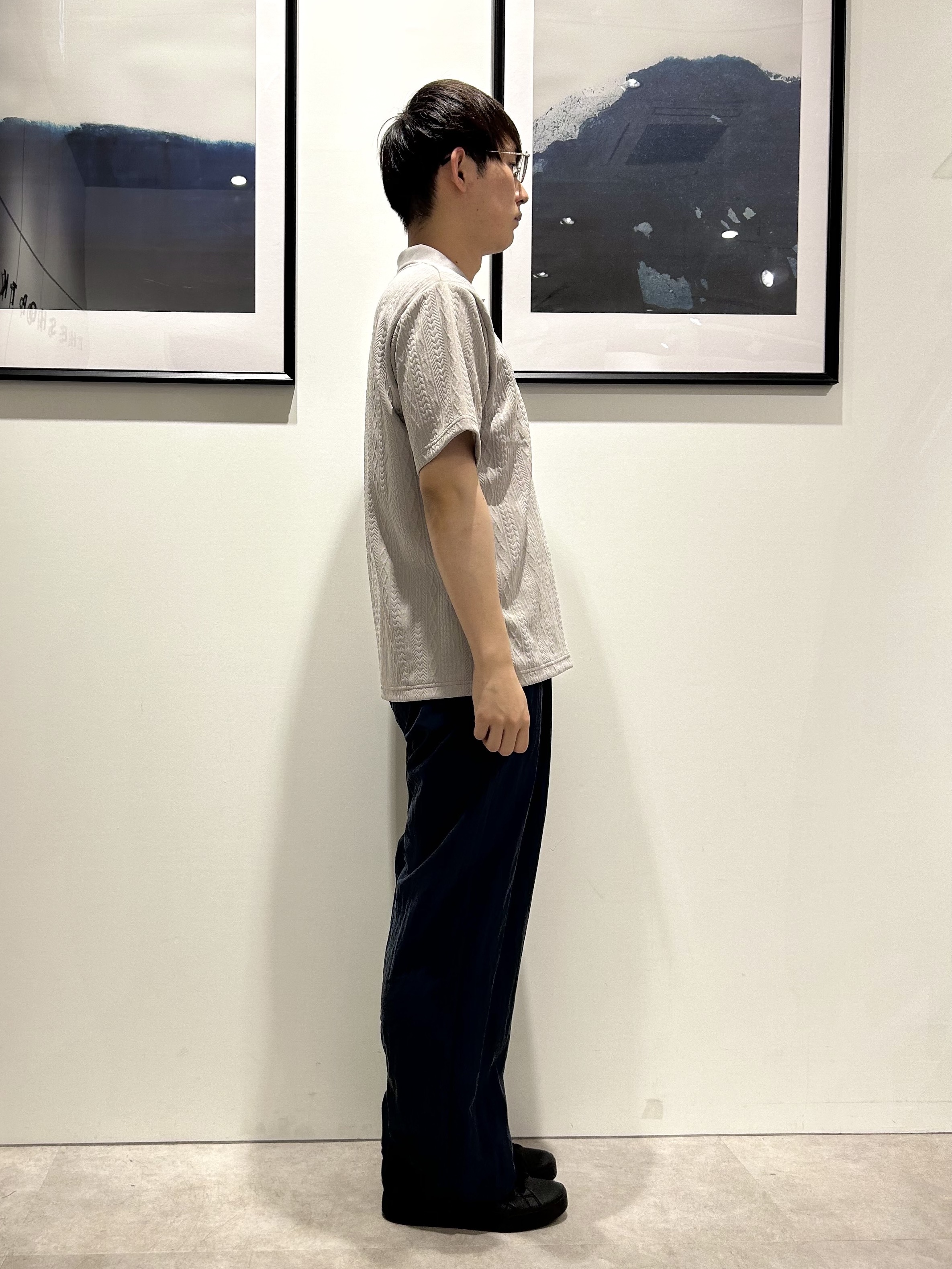 。さんの「THE SHOP TK｜【シンプルすぎない大人の表情】ケーブルフクレポロシャツ 吸水速乾/UVケア/洗濯機OK」を使ったコーディネート