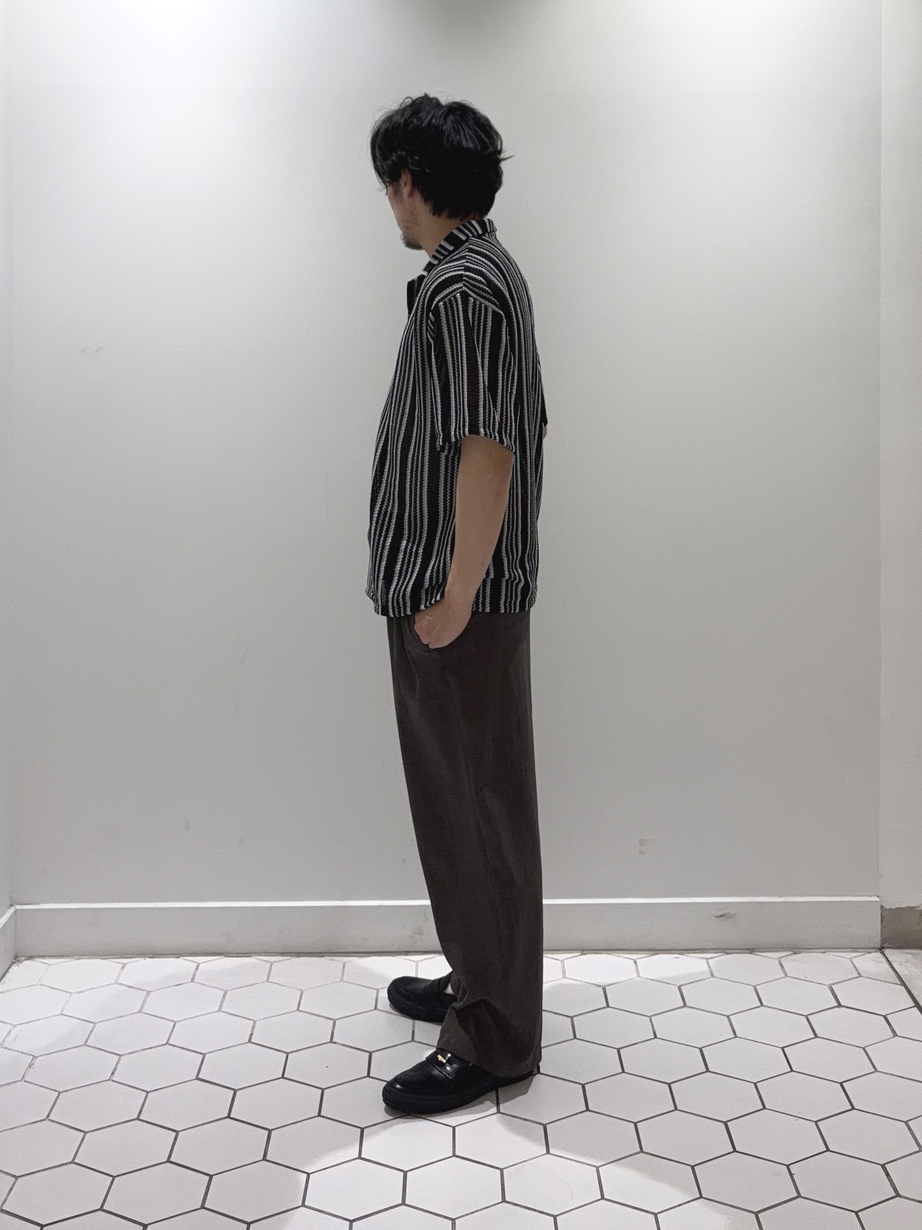 takeruさんの「Dessin｜ストライプシャツ」を使ったコーディネート