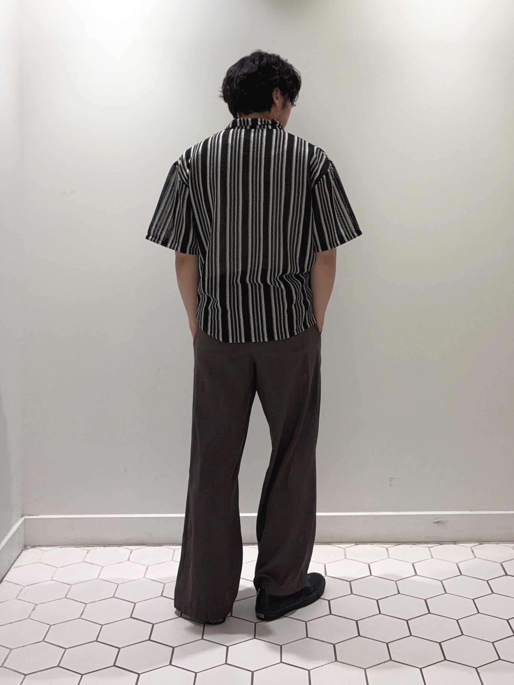 takeruさんの「Dessin｜ストライプシャツ」を使ったコーディネート