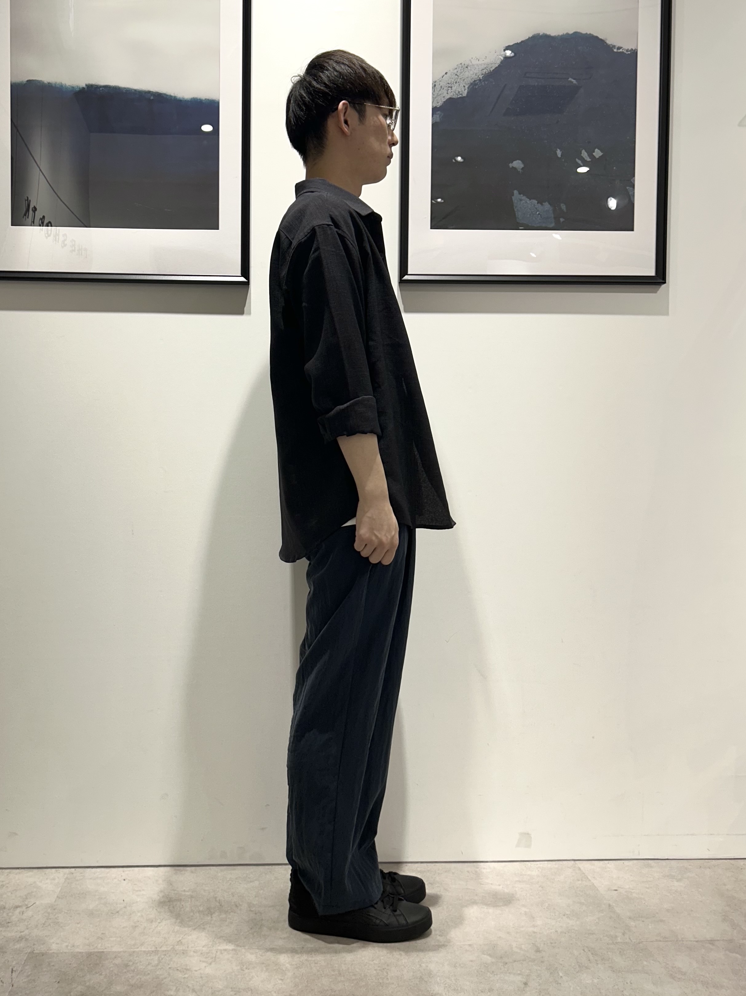 。さんの「THE SHOP TK｜【LINO FINE】リネンライク 長袖シャツ UVカット/イージーケア/吸水速乾/洗濯機OK」を使ったコーディネート