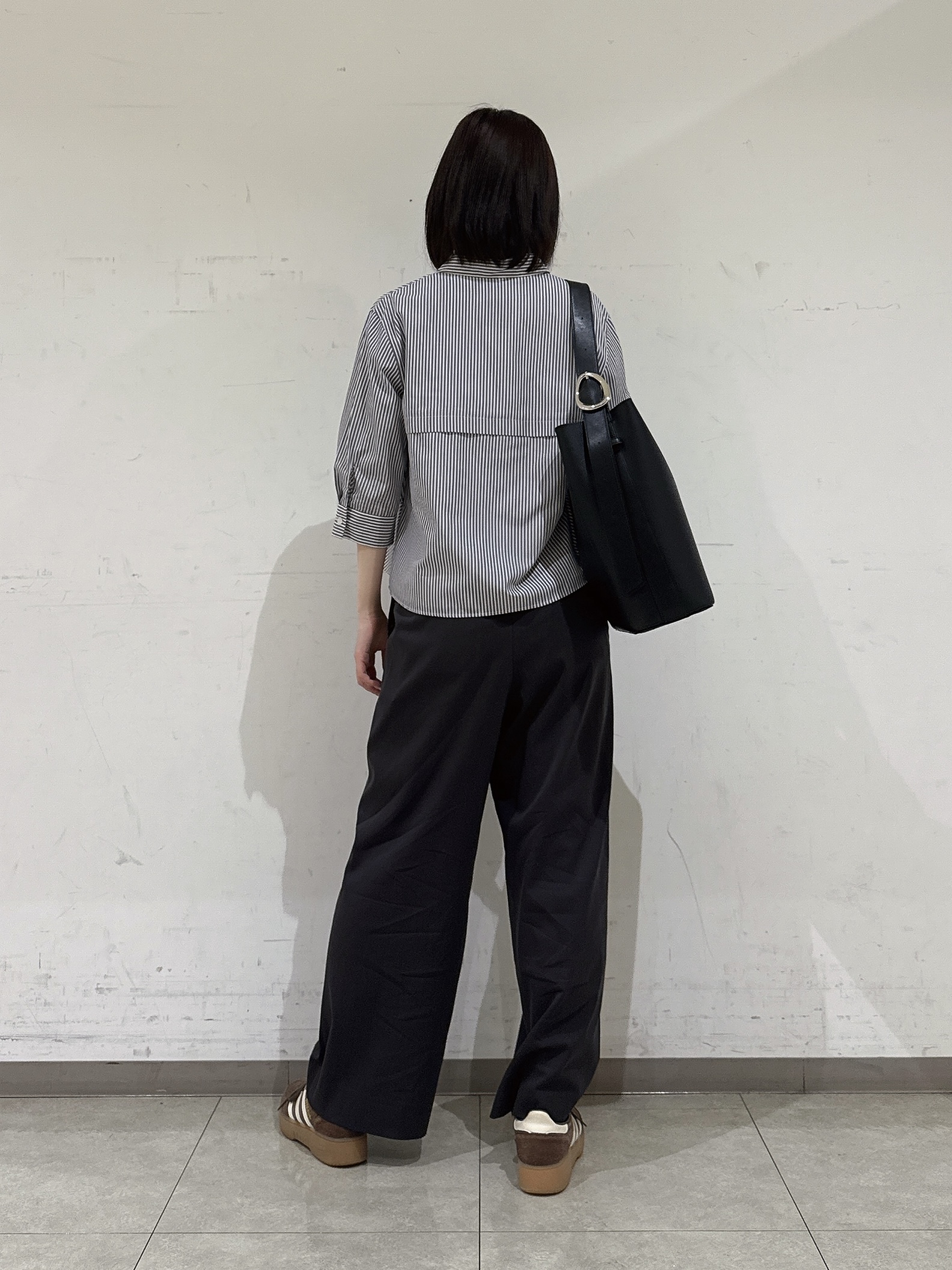 rinaさんの「INDIVI｜【UVケア／吸汗速乾／着映え】ティアードストライプシャツ」を使ったコーディネート