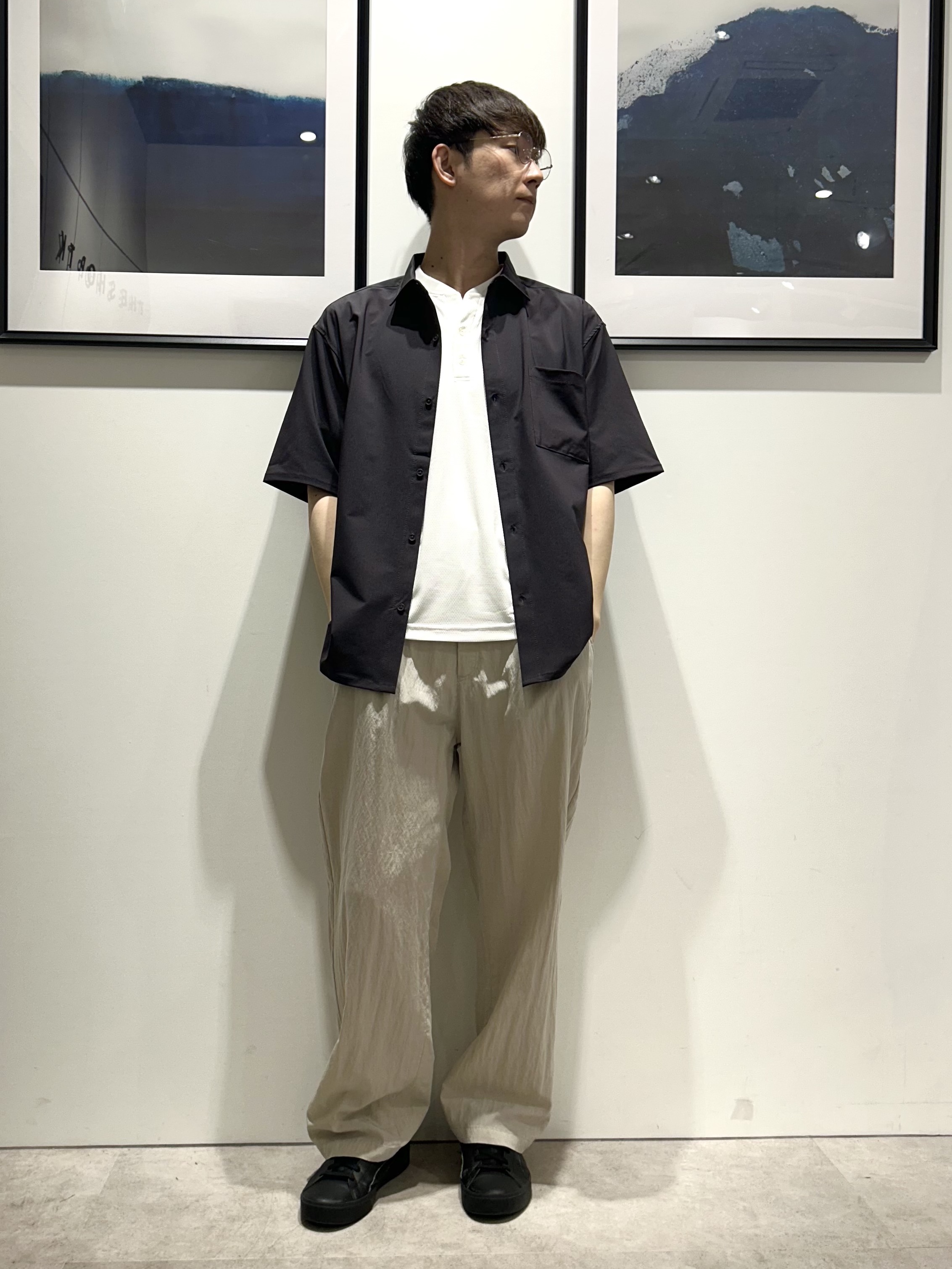 。さんの「THE SHOP TK｜クールウェザー 半袖シャツ 接触冷感／洗濯機OK／セットアップ可」を使ったコーディネート
