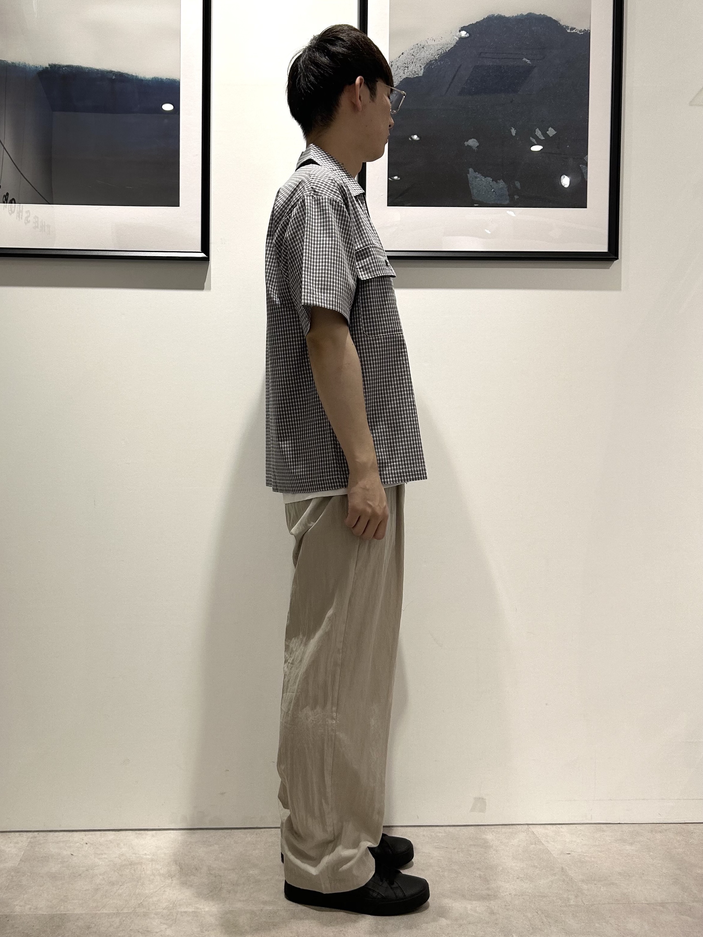 。さんの「THE SHOP TK｜半袖チェックジップシャツ 洗濯機OK」を使ったコーディネート