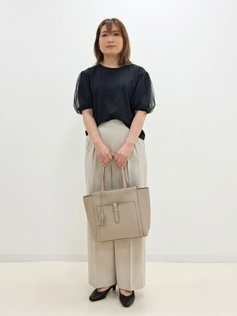 S.xuliさんの「Reflect｜【UVカット／接触冷感／吸水速乾】チュールスリーブプルオーバー」を使ったコーディネート