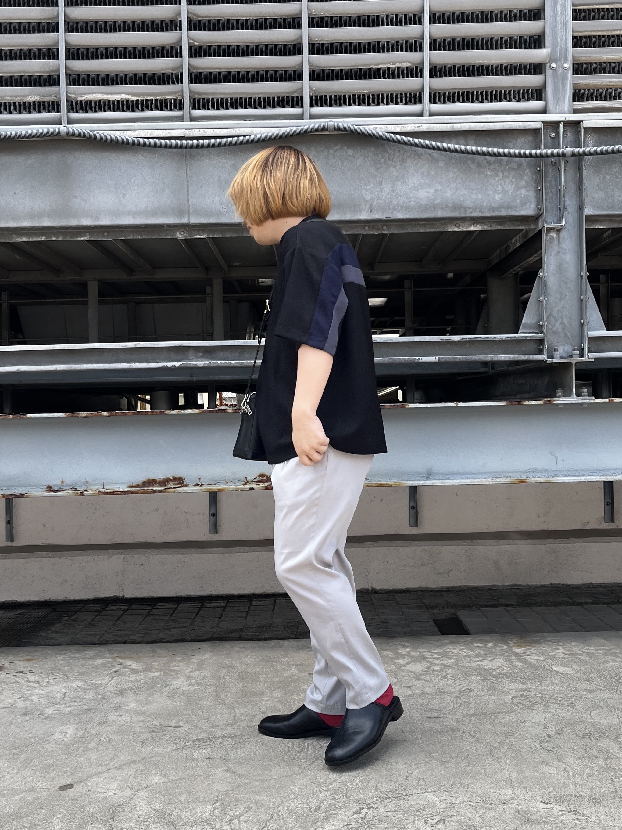 taigaさんの「tk.TAKEO KIKUCHI｜【接触冷感／UVCUT】COOL PLAYワイドテーパードスラックス」を使ったコーディネート