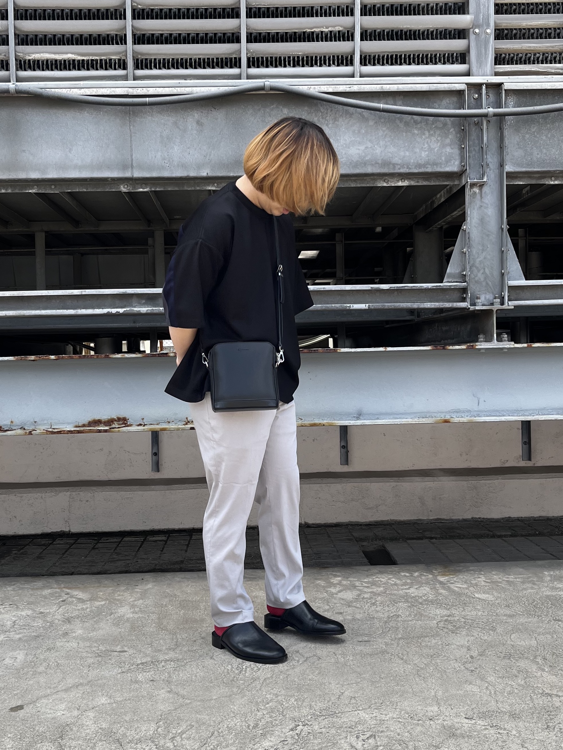 taigaさんの「tk.TAKEO KIKUCHI｜【接触冷感／UVCUT】COOL PLAYワイドテーパードスラックス」を使ったコーディネート