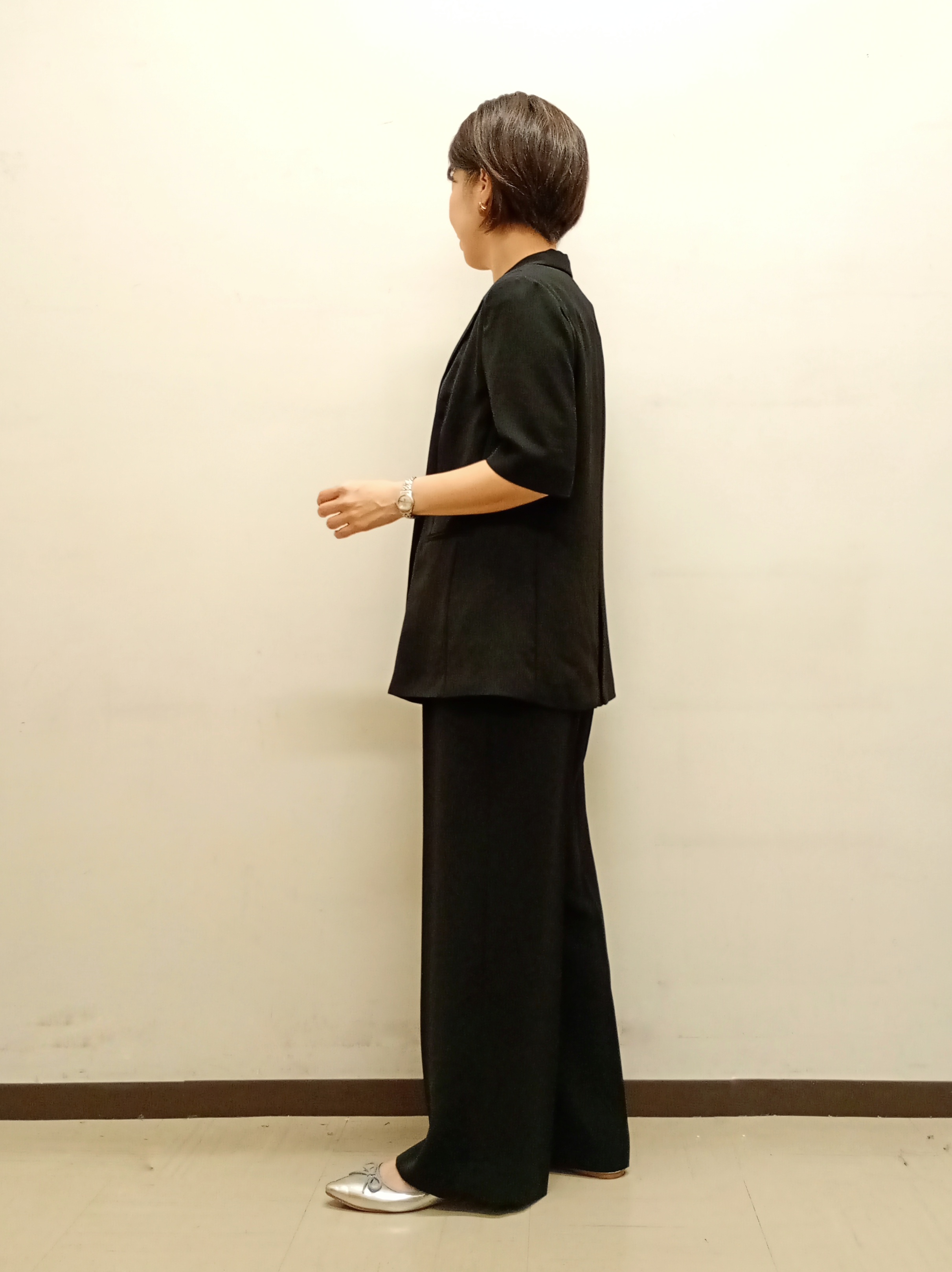 Kさんの「INDIVI｜【着る日傘】ハーフスリーブダブルジャケット」を使ったコーディネート