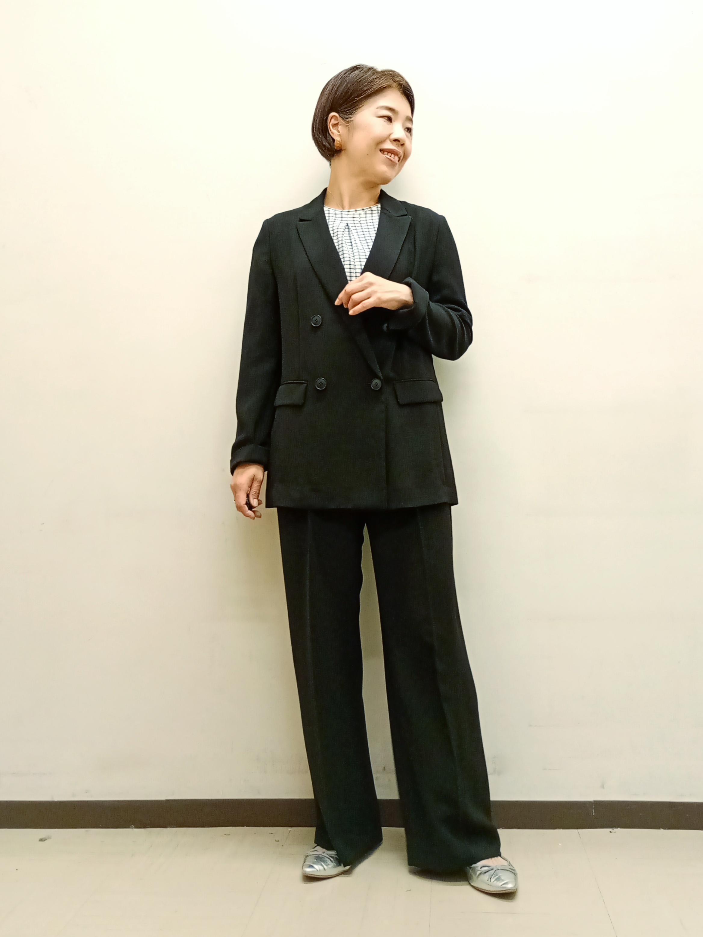 Kさんの「INDIVI｜【着る日傘】ハーフスリーブダブルジャケット」を使ったコーディネート