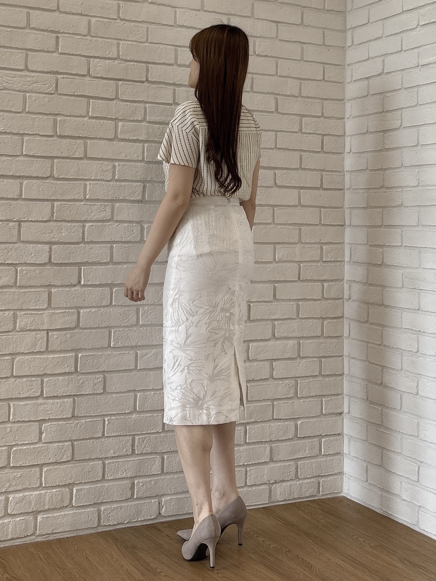 sayaさんの「COUP DE CHANCE｜【手洗い可／日本製】チェーン柄ブラウス」を使ったコーディネート