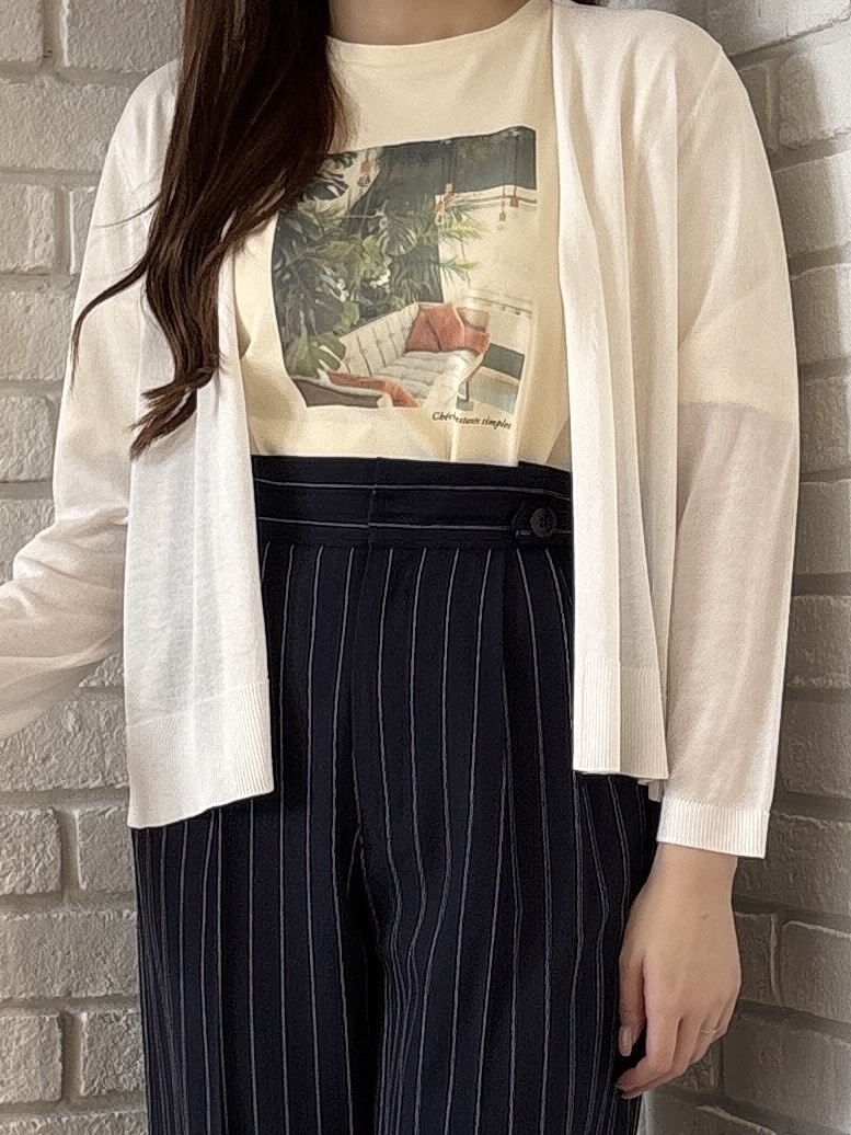 sayaさんの「grove｜高評価！【接触冷感／UVカットetc】ベーシックショートカーディガン」を使ったコーディネート