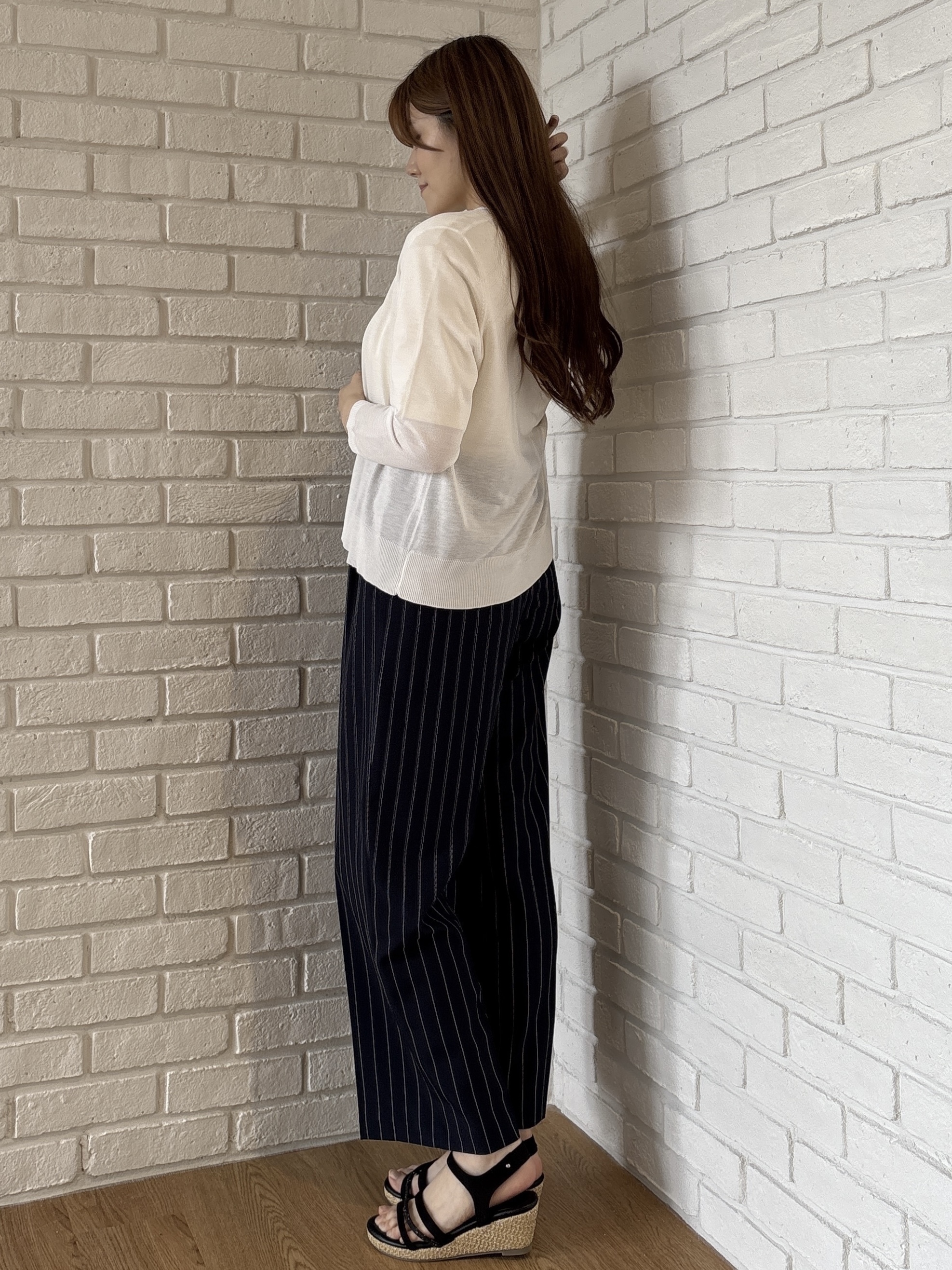 sayaさんの「grove｜高評価！【接触冷感／UVカットetc】ベーシックショートカーディガン」を使ったコーディネート