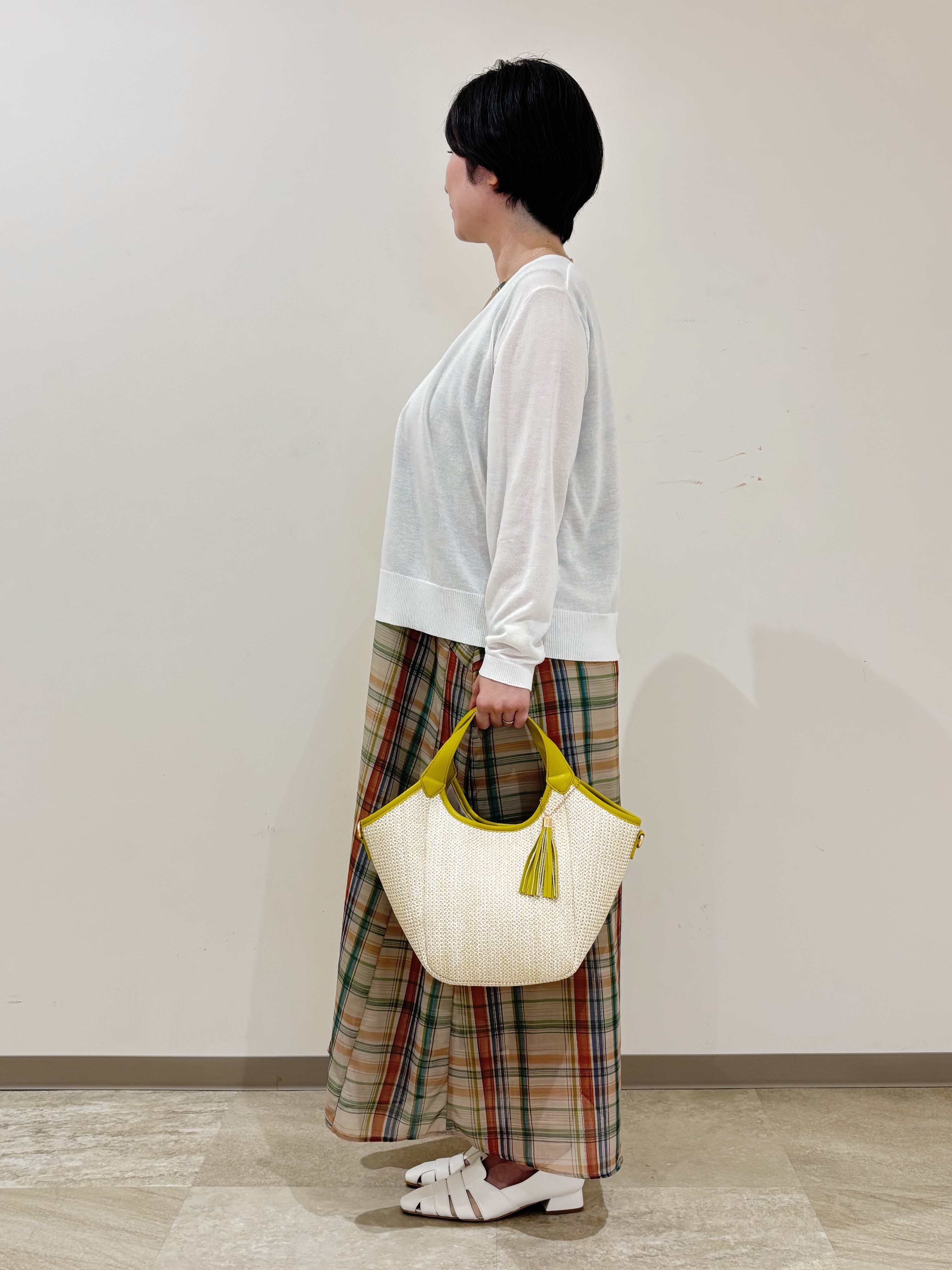 marikoさんの「grove｜高評価！【接触冷感／UVカットetc】ベーシックショートカーディガン」を使ったコーディネート