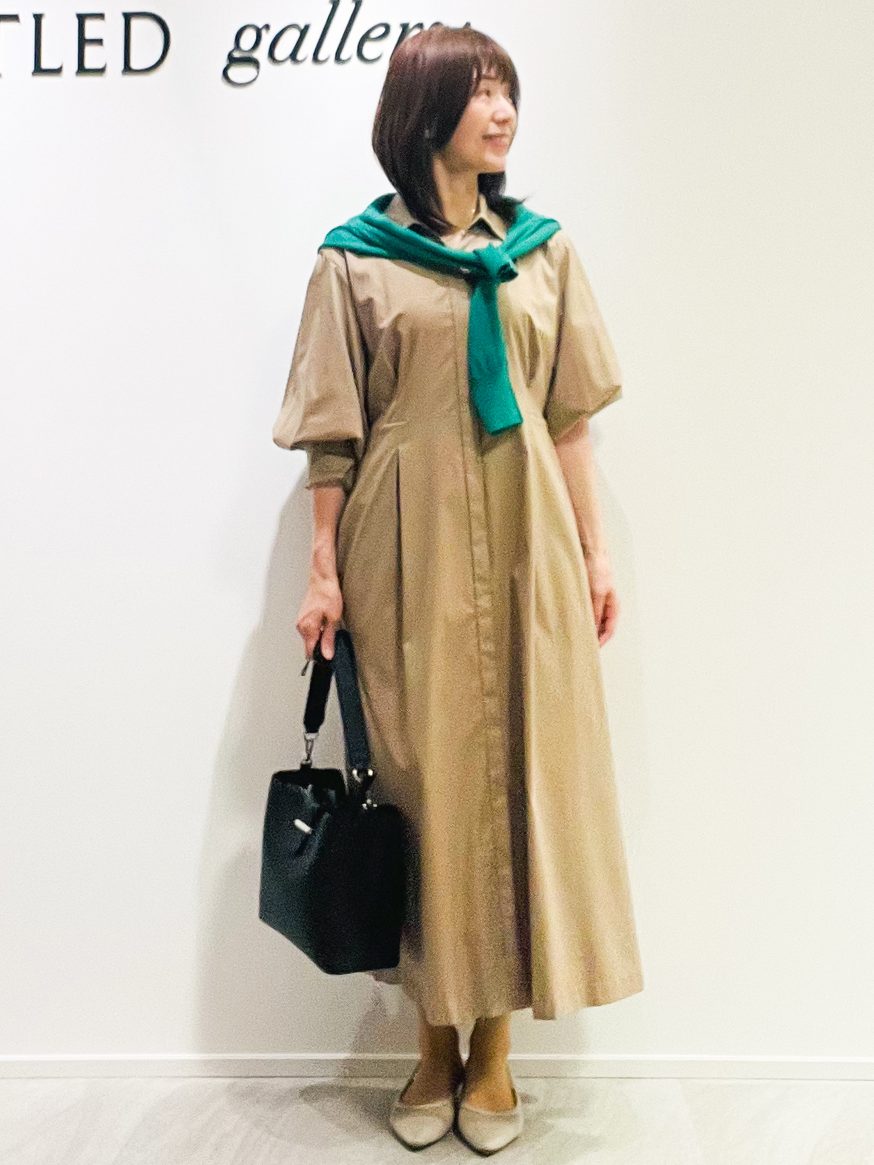 めいさんの「UNTITLED｜タイプライターシャツロングワンピース」を使ったコーディネート
