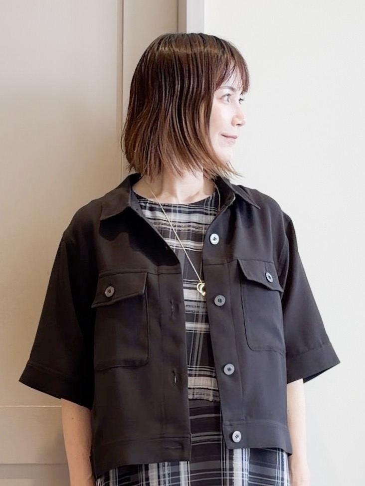 yamakoさんの「grove｜【吸水速乾・通気性・洗える】衿付きハーフジャケット」を使ったコーディネート