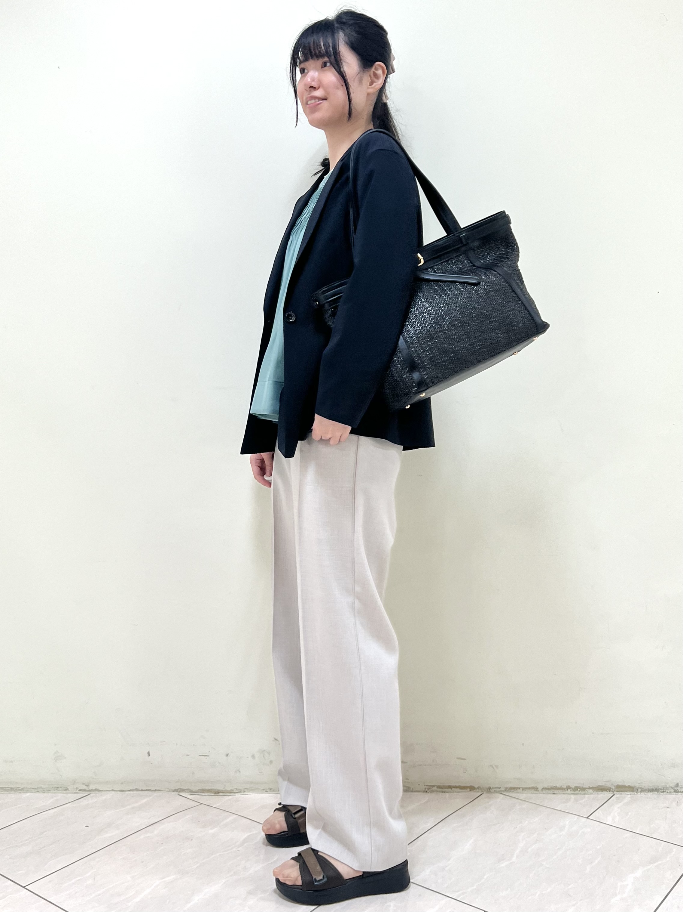 yanaさんの「Reflect｜【SS-4Lサイズ／接触冷感／シワになりにくい】リラクシーテーラードジャケット」を使ったコーディネート