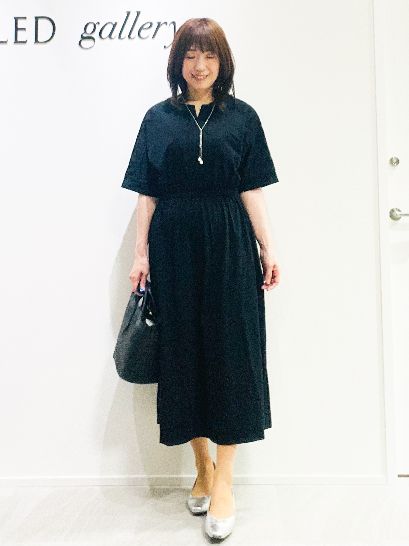 めいさんの「UNTITLED｜【UVカット／接触冷感】ドルマン袖ジャージワンピース」を使ったコーディネート