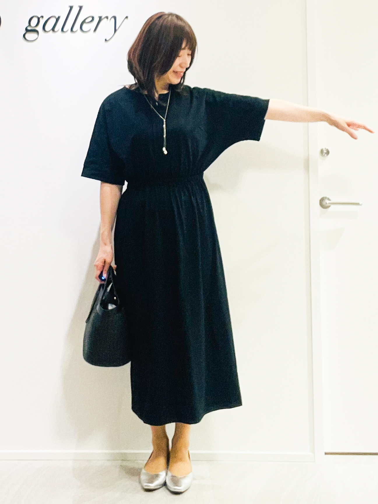 めいさんの「UNTITLED｜【UVカット／接触冷感】ドルマン袖ジャージワンピース」を使ったコーディネート