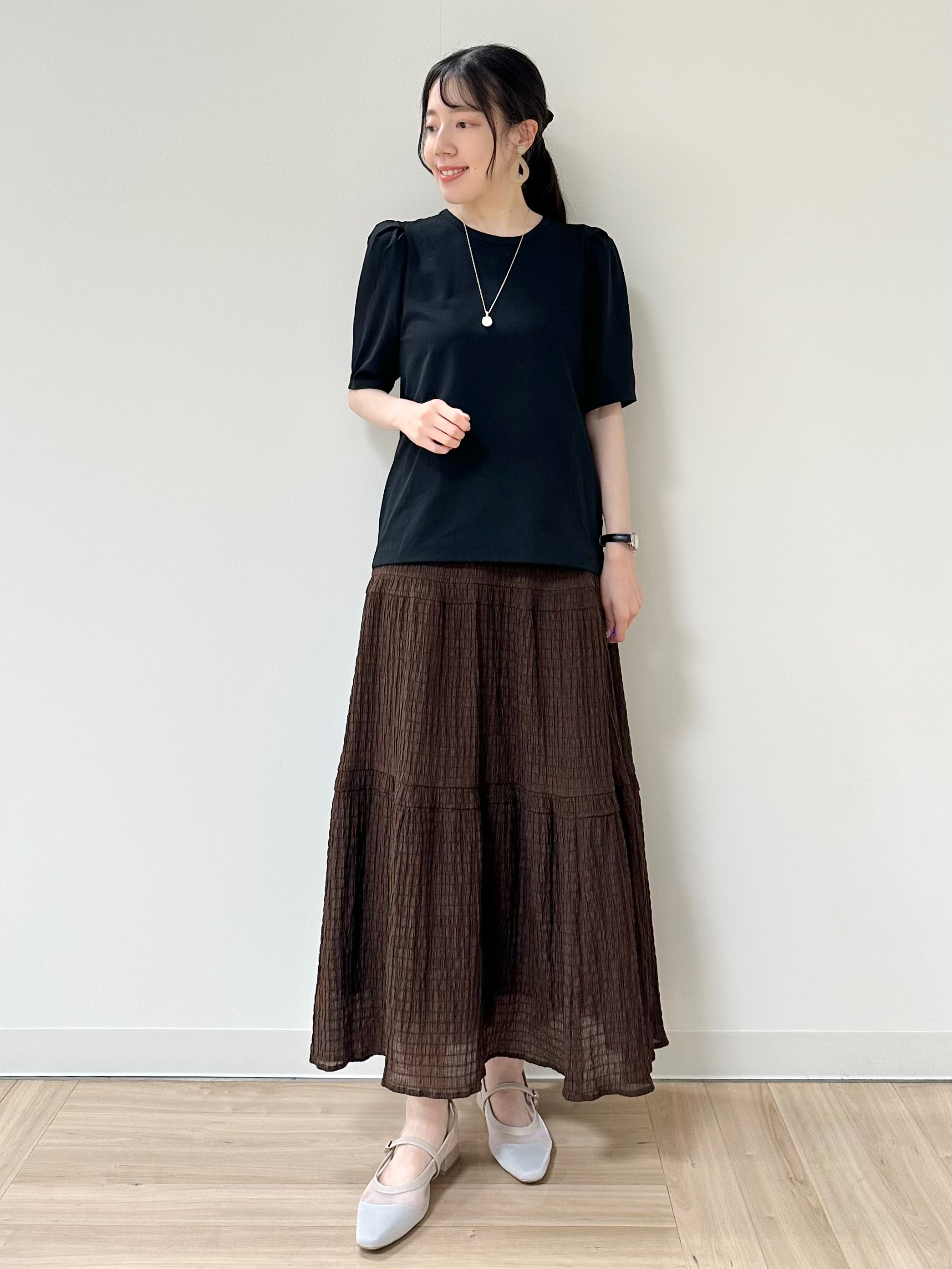 Momoさんの「Reflect｜【UVカット／接触冷感／吸水速乾】デザインスリーブプルオーバー」を使ったコーディネート