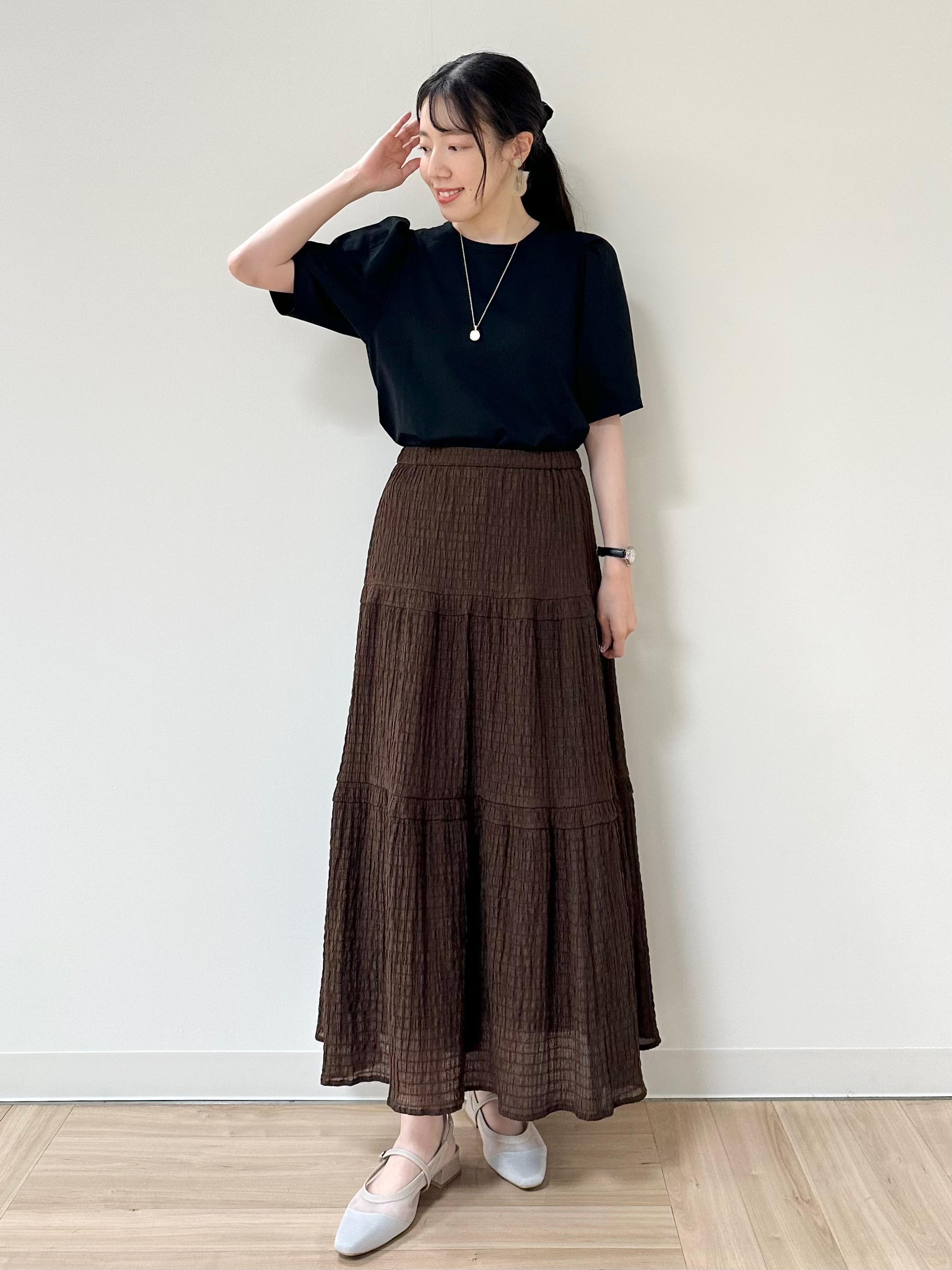 Momoさんの「Reflect｜【UVカット／接触冷感／吸水速乾】デザインスリーブプルオーバー」を使ったコーディネート