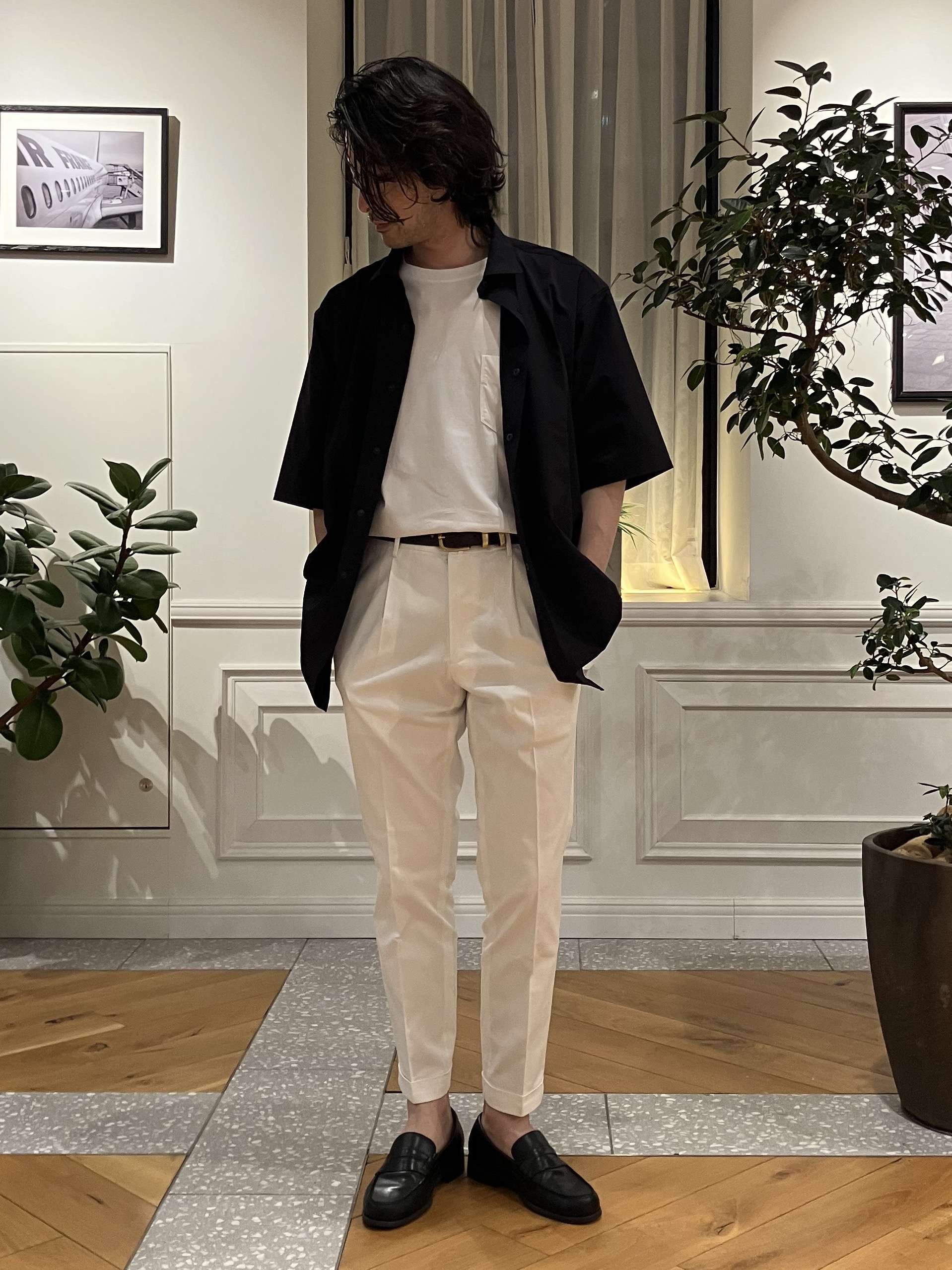 junyaさんの「DRESSTERIOR｜【干場義雅&times;K－3B&times;DRESSTERIOR】ストレッチシャツ」を使ったコーディネート