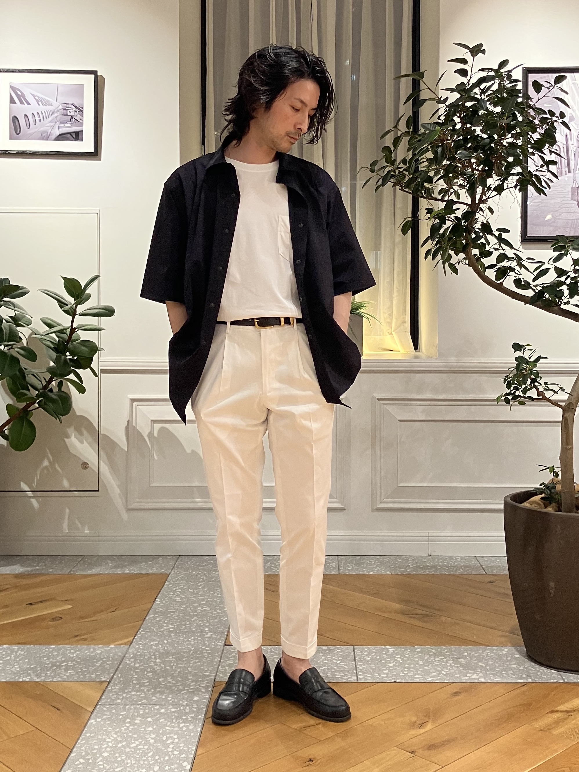 junyaさんの「DRESSTERIOR｜【干場義雅&times;K－3B&times;DRESSTERIOR】ストレッチシャツ」を使ったコーディネート