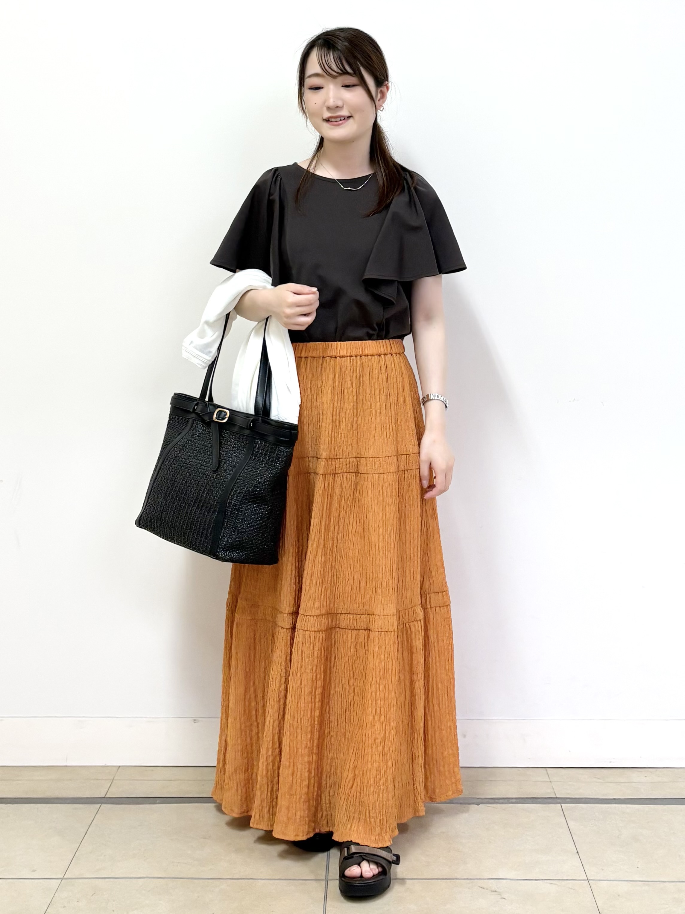 mikiさんの「Reflect｜七分袖ニットカーディガン」を使ったコーディネート
