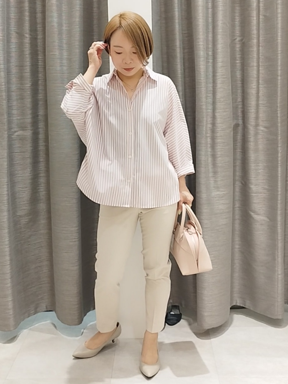 s u g iさんの「UNTITLED｜【接触冷感/吸水速乾/UVカット】ドルマンスリーブシャツ」を使ったコーディネート