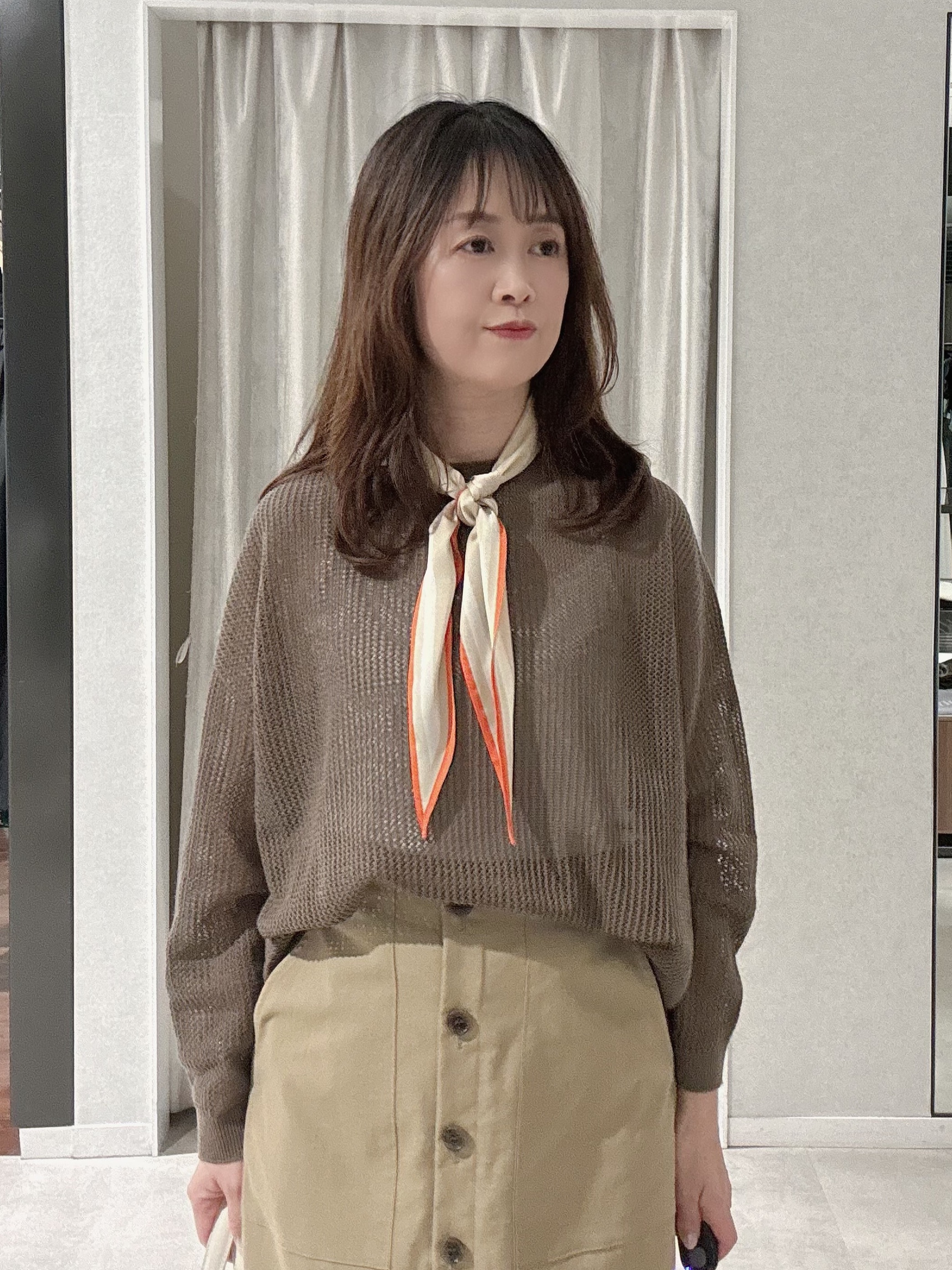 makiさんの「UNTITLED｜シアーメッシュニット」を使ったコーディネート