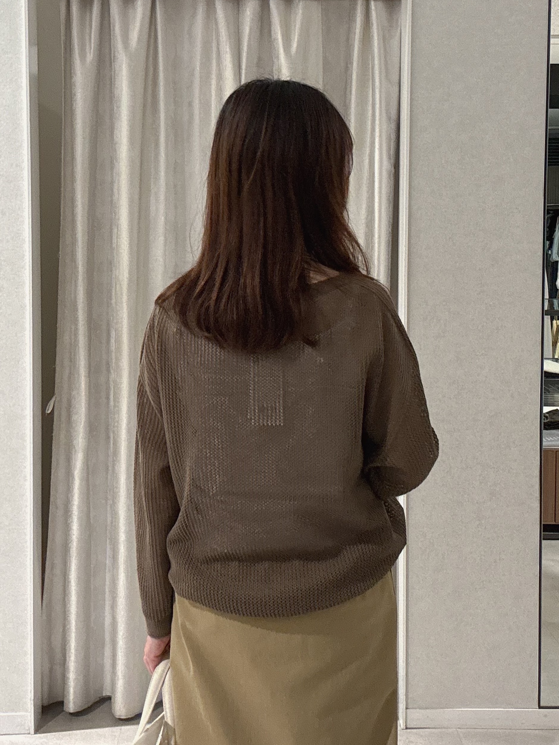 makiさんの「UNTITLED｜シアーメッシュニット」を使ったコーディネート