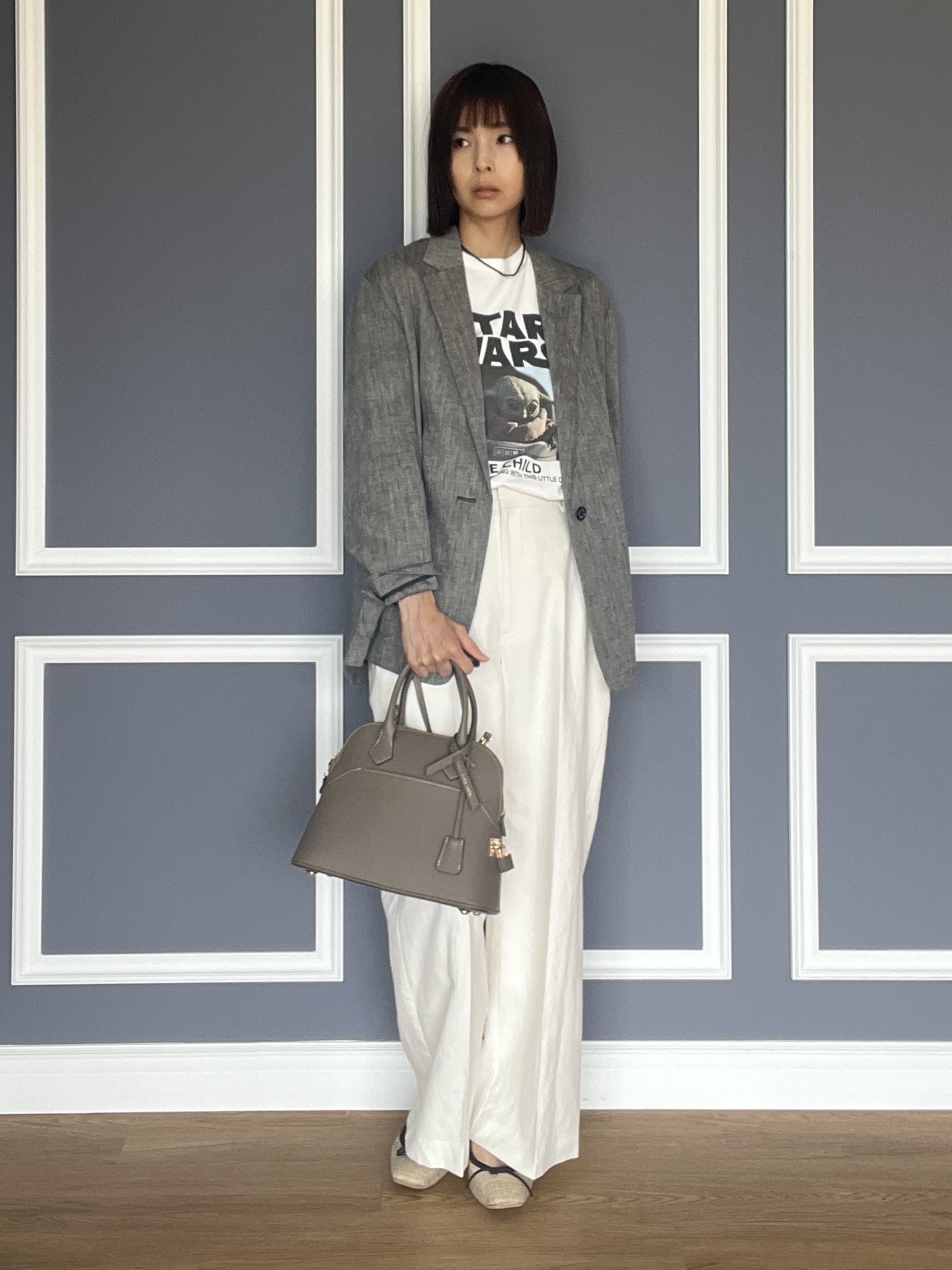 misaさんの「DRESSTERIOR｜【接触冷感】STAR WARS カプセルグローグTシャツ」を使ったコーディネート