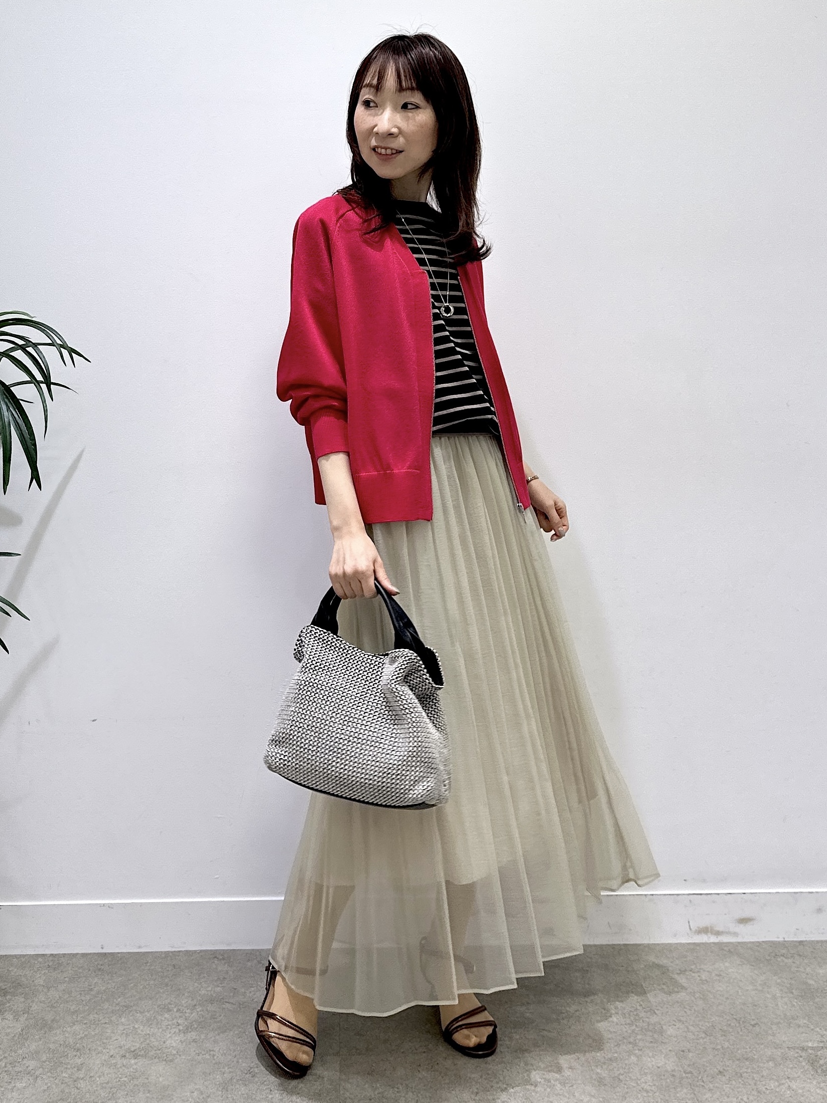 Miwaさんの「UNTITLED｜【9色展開/アンサンブル可/洗える】コットンベーシックニット」を使ったコーディネート
