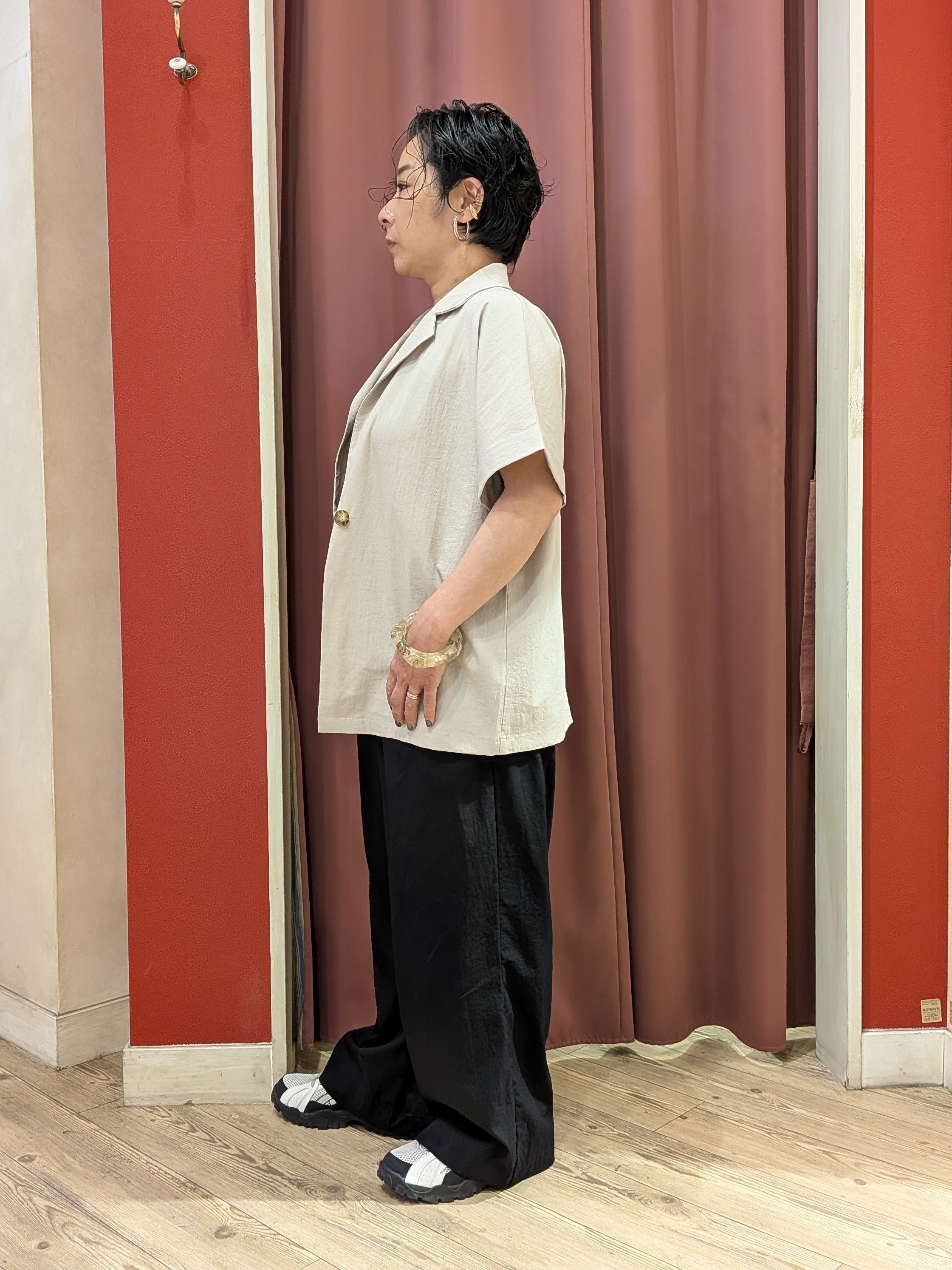 cameさんの「SHOO･LA･RUE｜【高レビュー/洗濯機可/セットアップ可】軽凛(かろりん) ひんやり半袖ジャケット」を使ったコーディネート