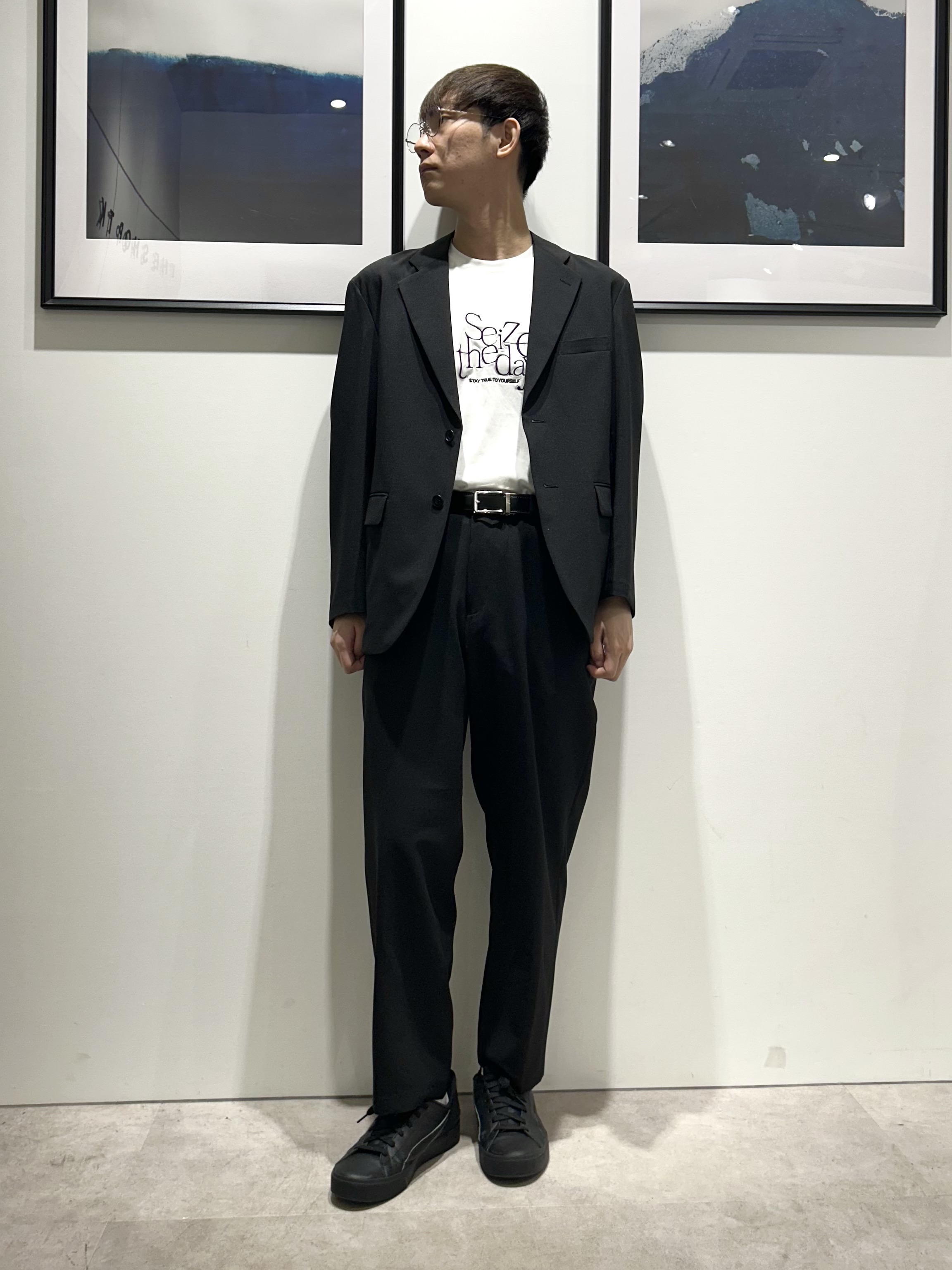 。さんの「THE SHOP TK｜AVANT LINO リラックスジャケット セットアップ可／洗濯機OK」を使ったコーディネート