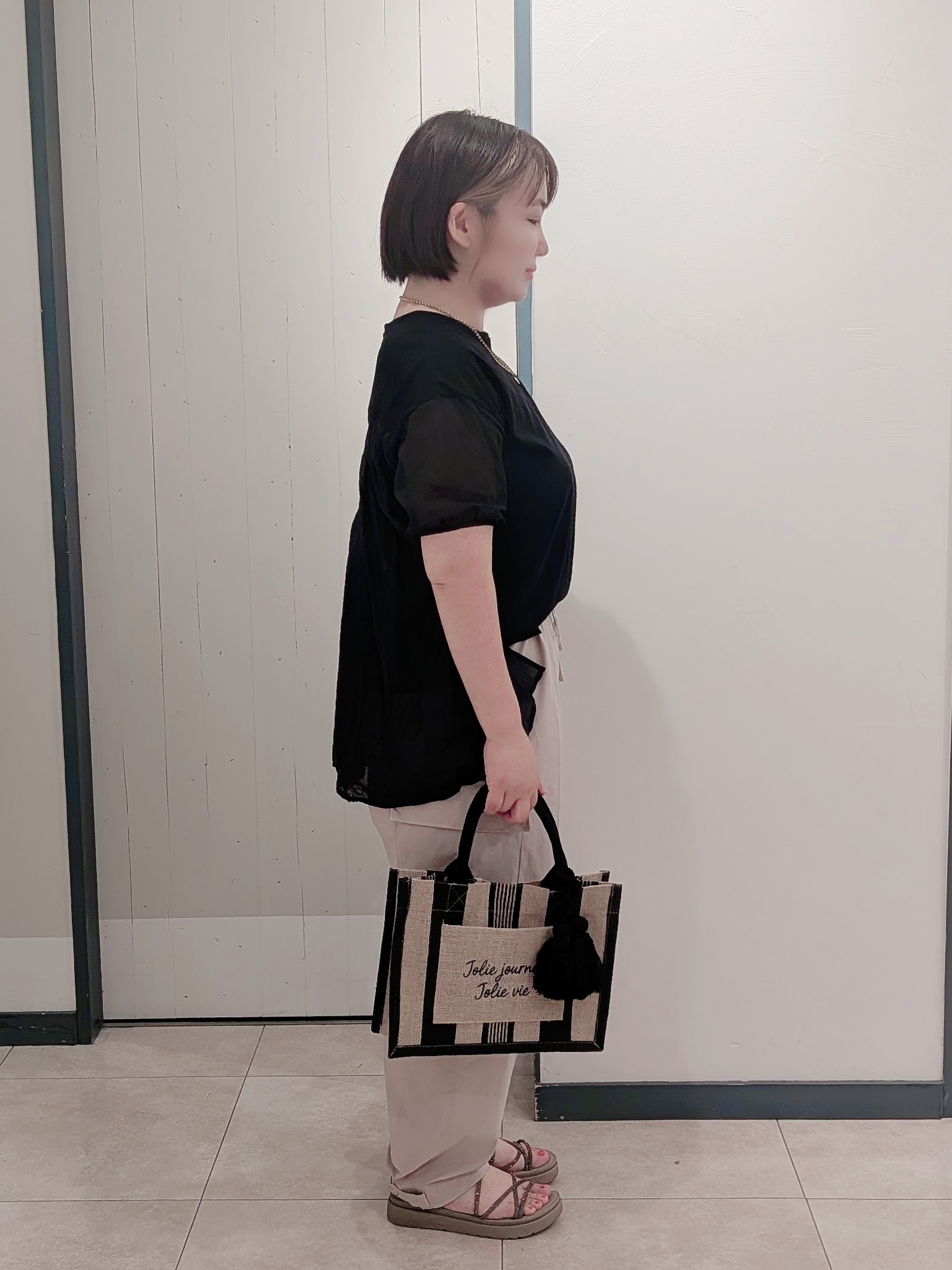 yukikaさんの「grove｜【貴島明日香さん着用/UVカット】体型カバー叶う、バックプリーツTシャツ」を使ったコーディネート