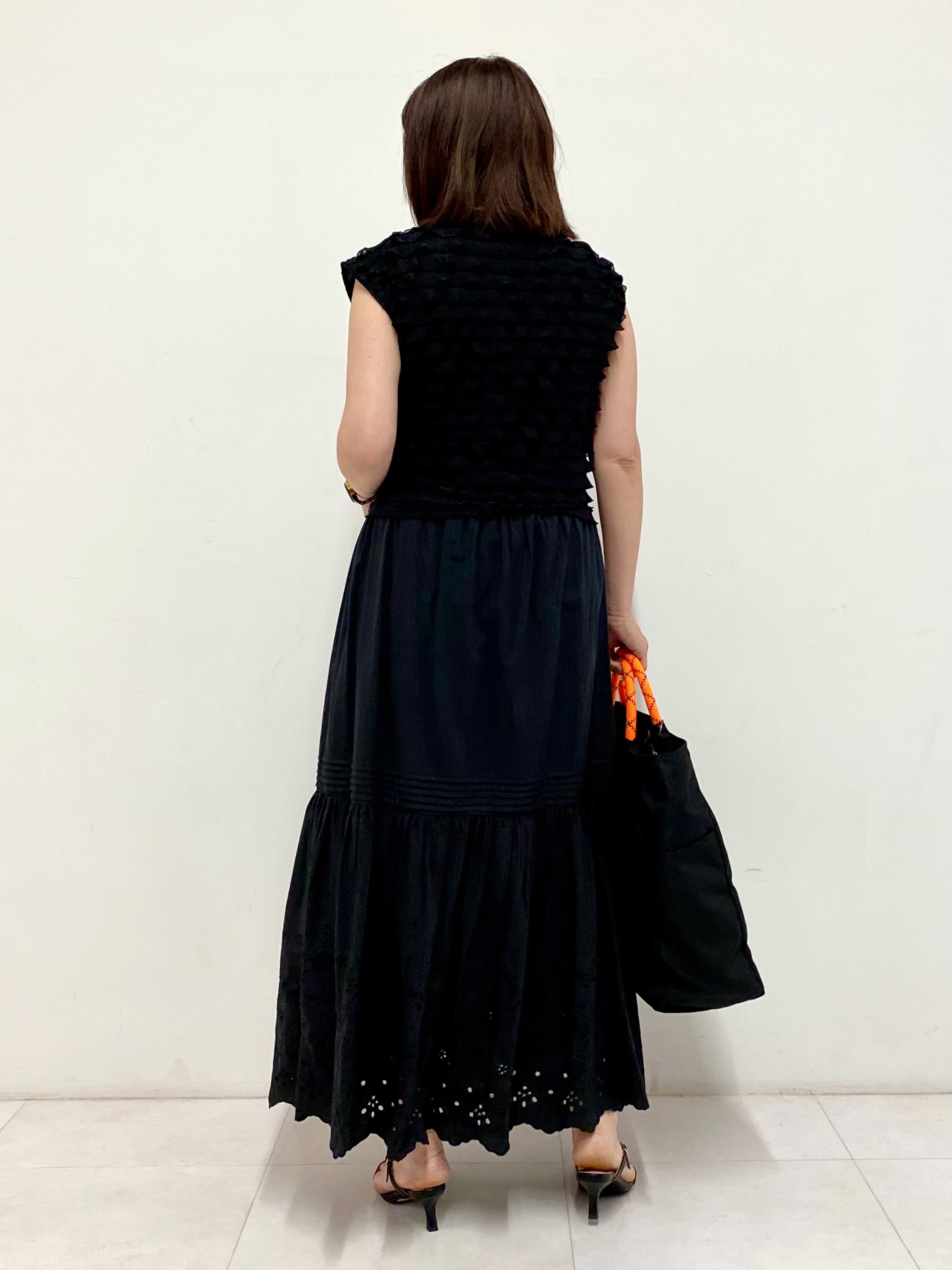 Sawaguchiさんの「DRESSTERIOR｜PROVOKE（プロヴォーク）【別注】フリルフレンチスリーブトップス」を使ったコーディネート