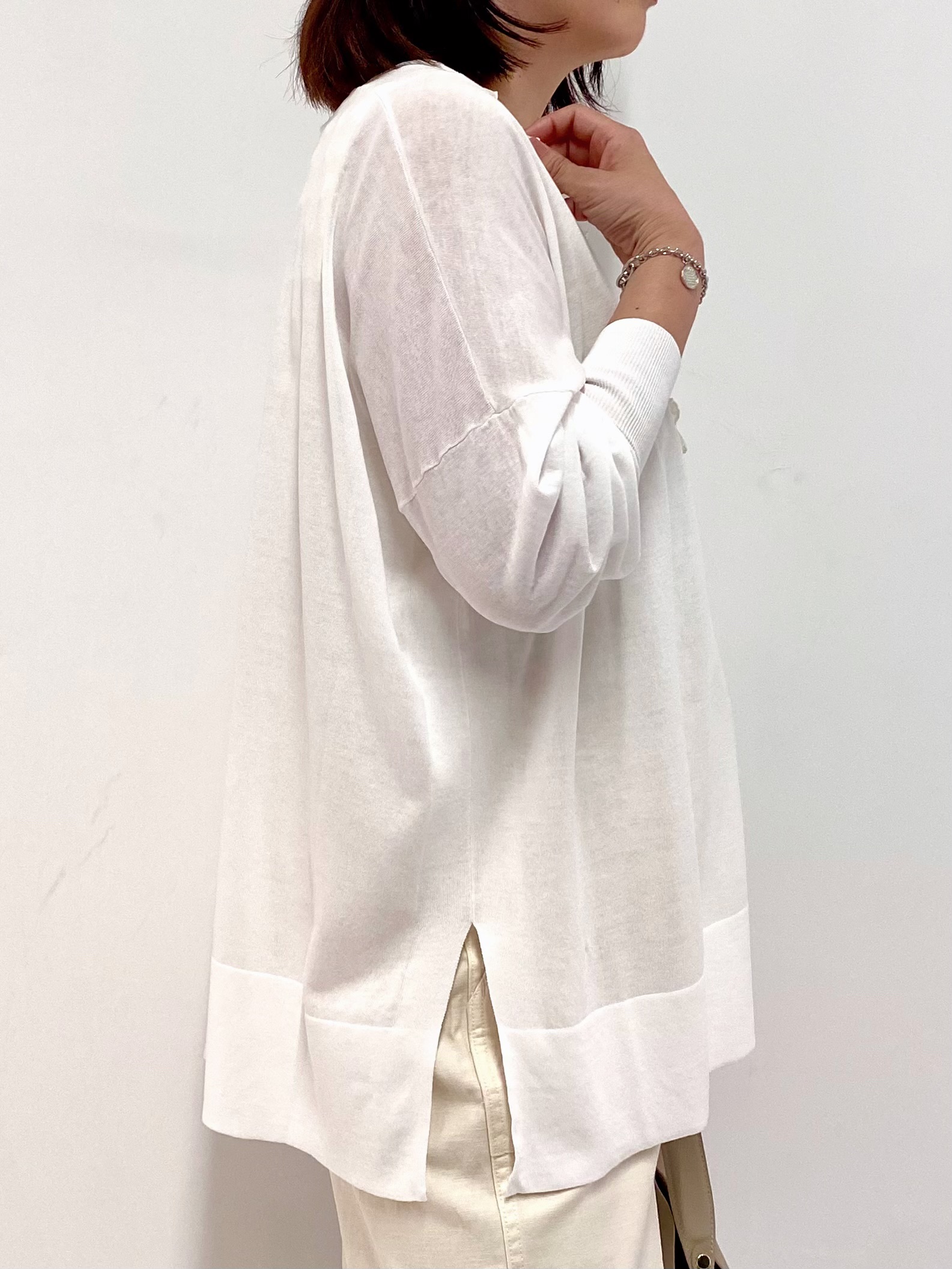 Sawaguchiさんの「DRESSTERIOR｜【接触冷感/UVカット】ウォッシャブル スピンコットン カーディガン」を使ったコーディネート