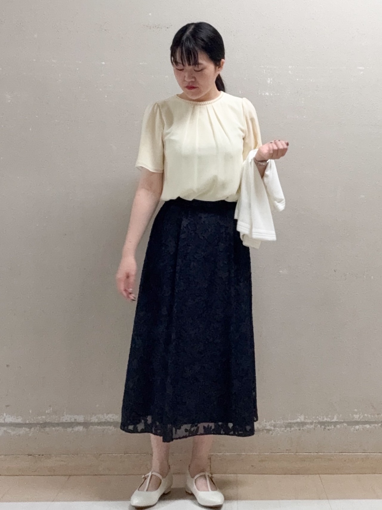  Aさんの「Reflect｜七分袖ニットカーディガン」を使ったコーディネート