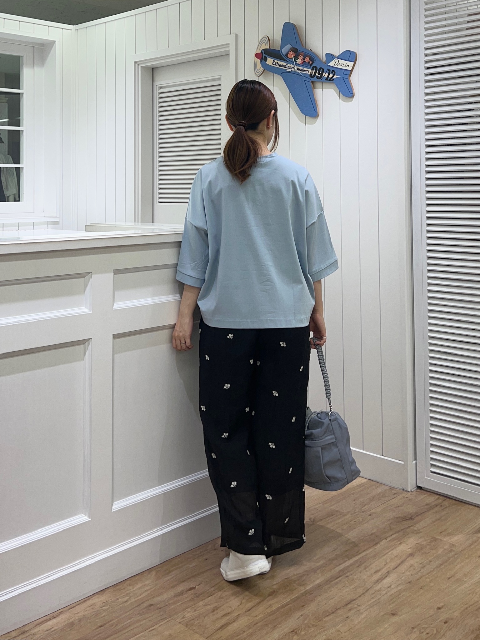 Ayakaさんの「Dessin｜【新色追加/体型カバー】美光沢カットソーボクシーシルエット」を使ったコーディネート