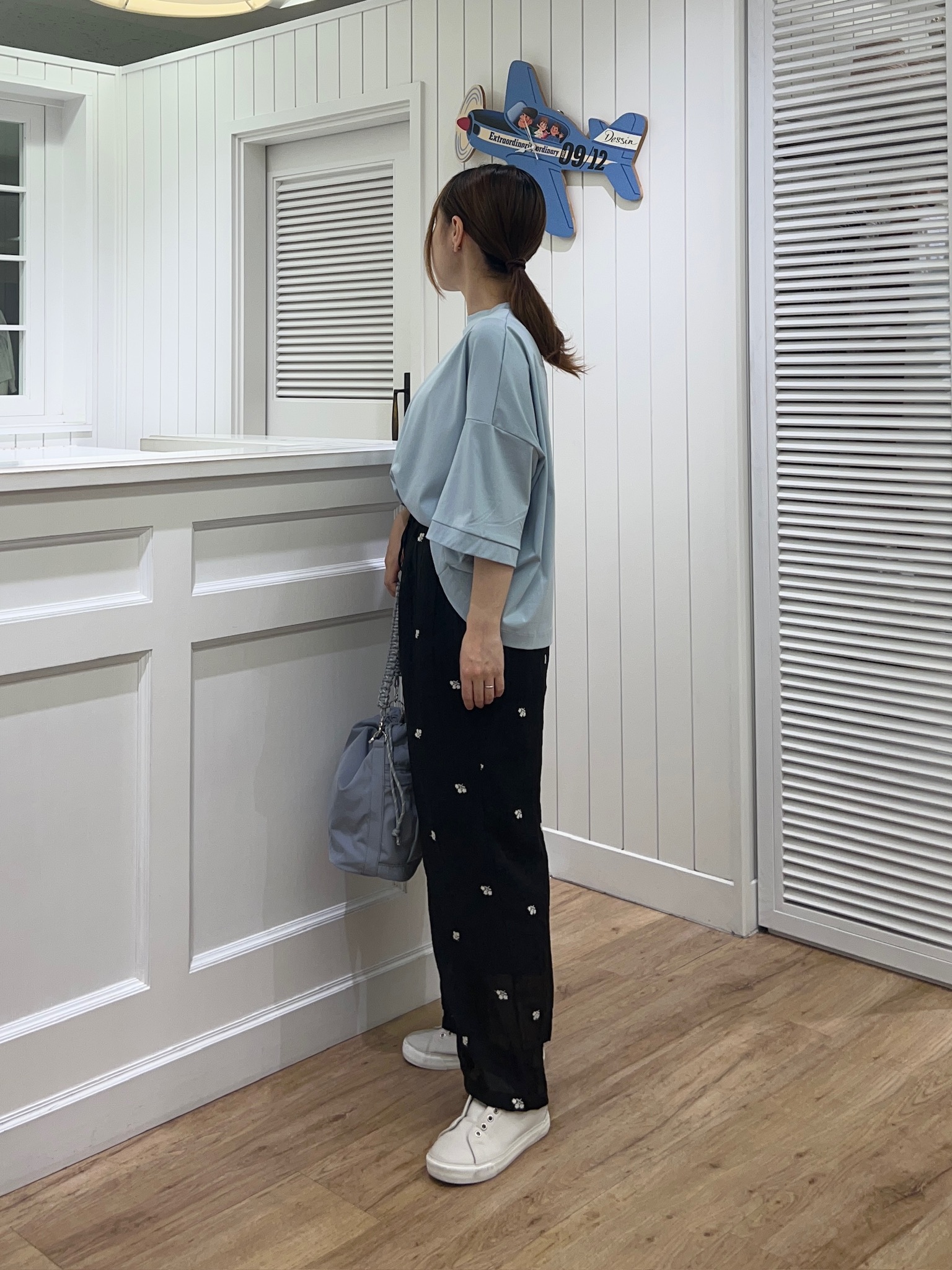 Ayakaさんの「Dessin｜【新色追加/体型カバー】美光沢カットソーボクシーシルエット」を使ったコーディネート
