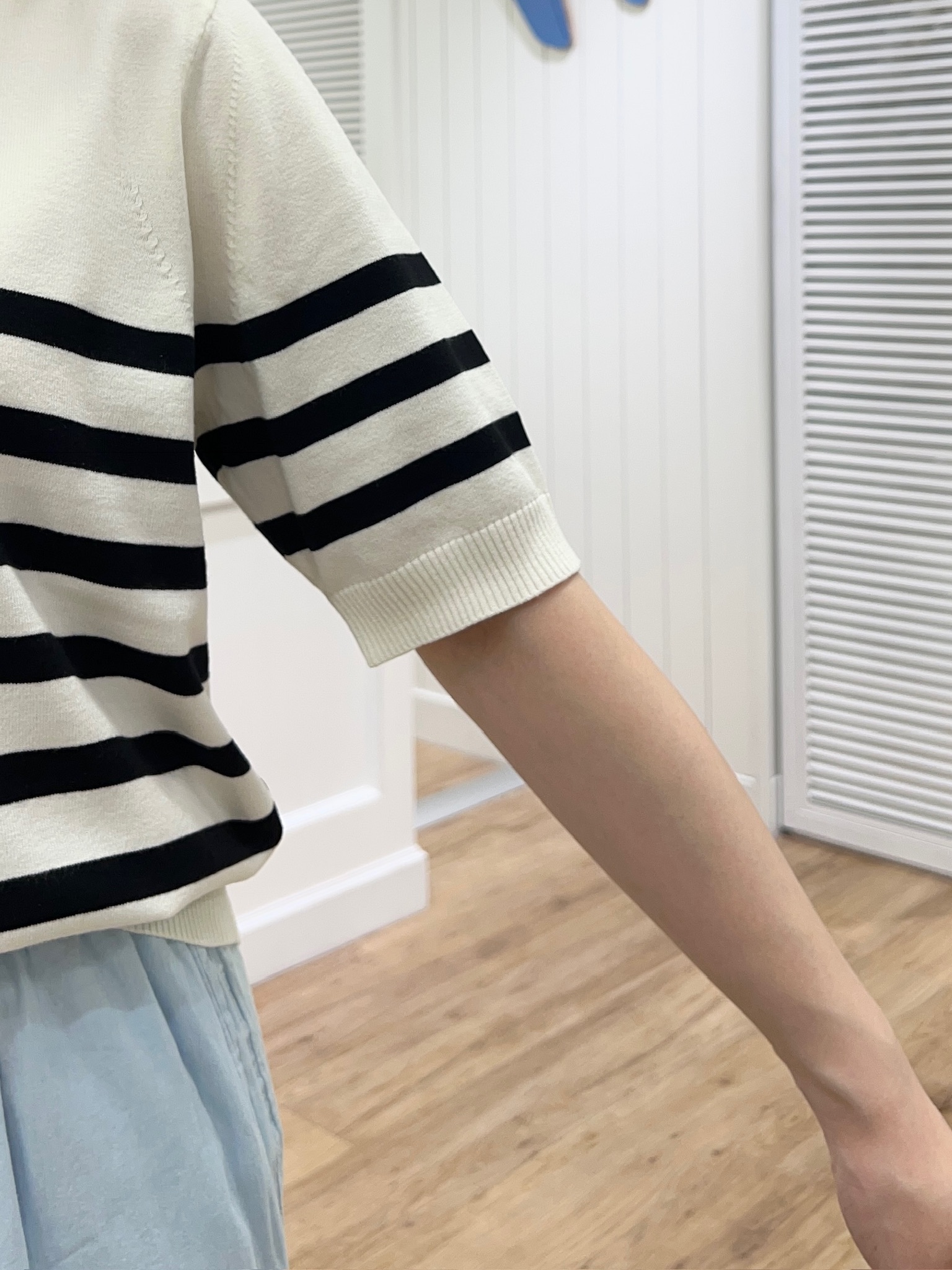 Ayakaさんの「Dessin｜【セットアップ可/ウエストゴム】3.8オンスシアーデニムパンツ」を使ったコーディネート