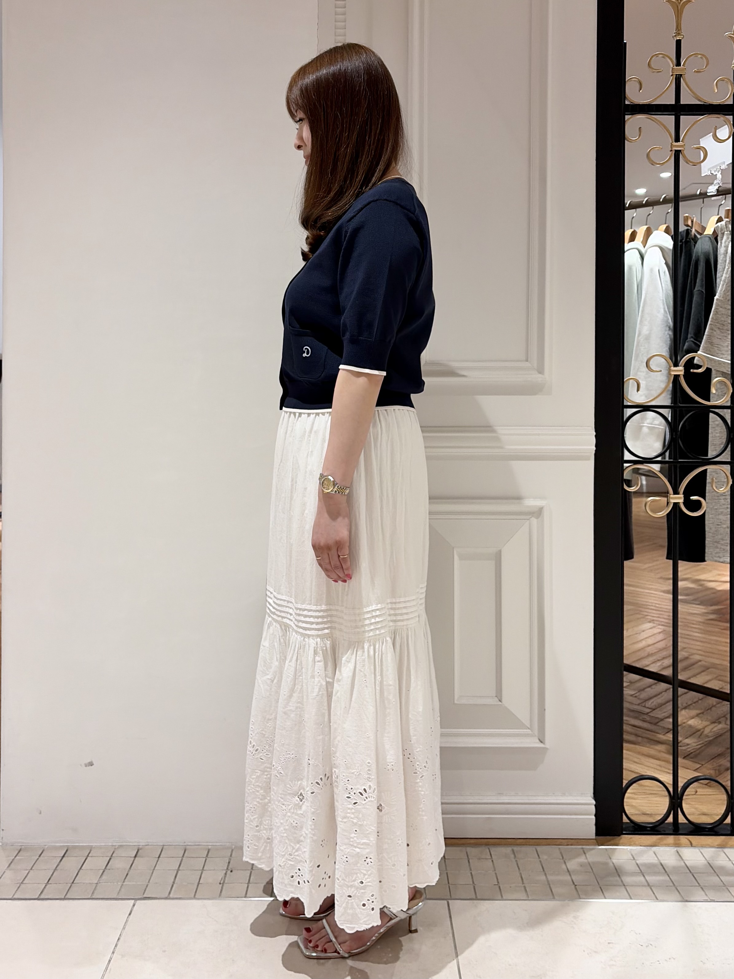 minowaさんの「DRESSTERIOR｜【UVカット/ウォッシャブル】クールタッチ ニットカーディガン」を使ったコーディネート