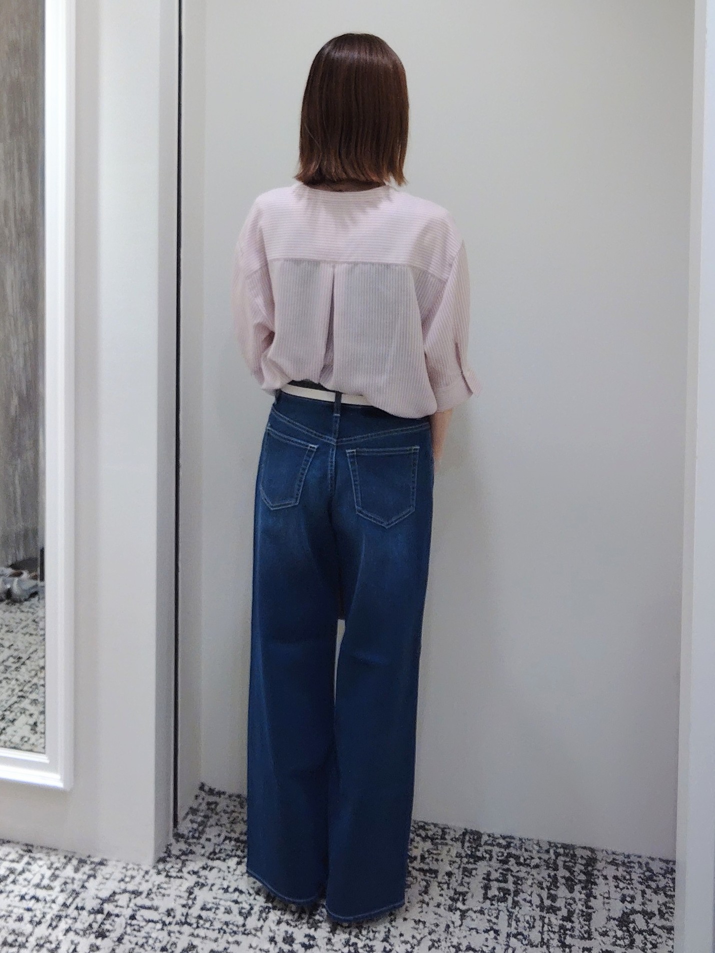 terumiさんの「UNTITLED｜【接触冷感/通気性/洗える】フロントフリルブラウス」を使ったコーディネート