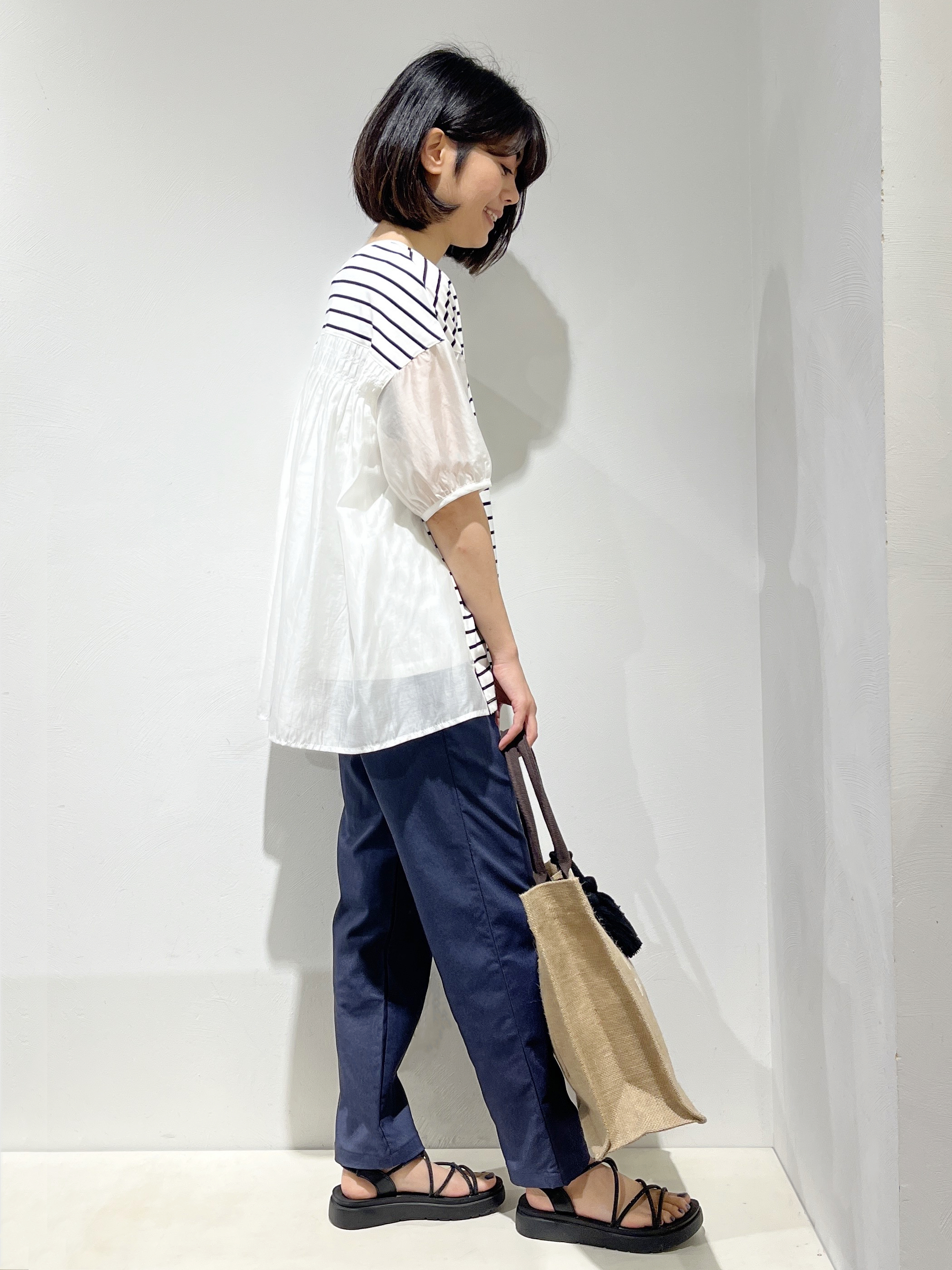 Fujiharuさんの「grove｜【貴島明日香さん着用/UVカット】体型カバー叶う、バックプリーツTシャツ」を使ったコーディネート