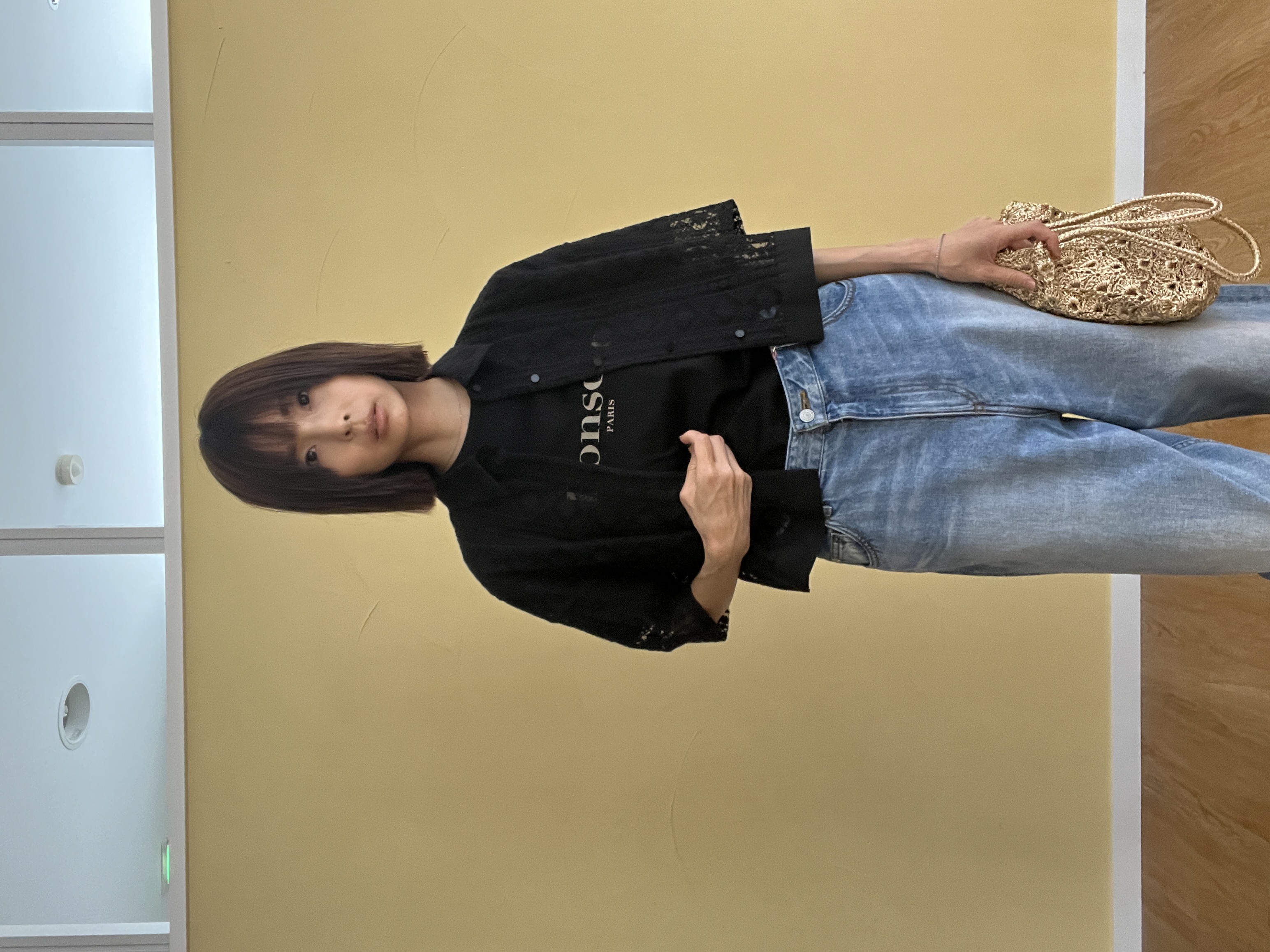 misaさんの「DRESSTERIOR｜【着映え/ハーフ袖】ウォッシャブルレース クロップドシャツ」を使ったコーディネート